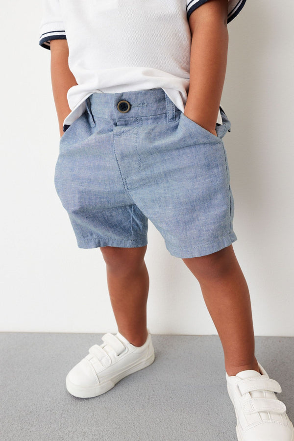 Chambray Blue Chino Shorts (3mths-7yrs)