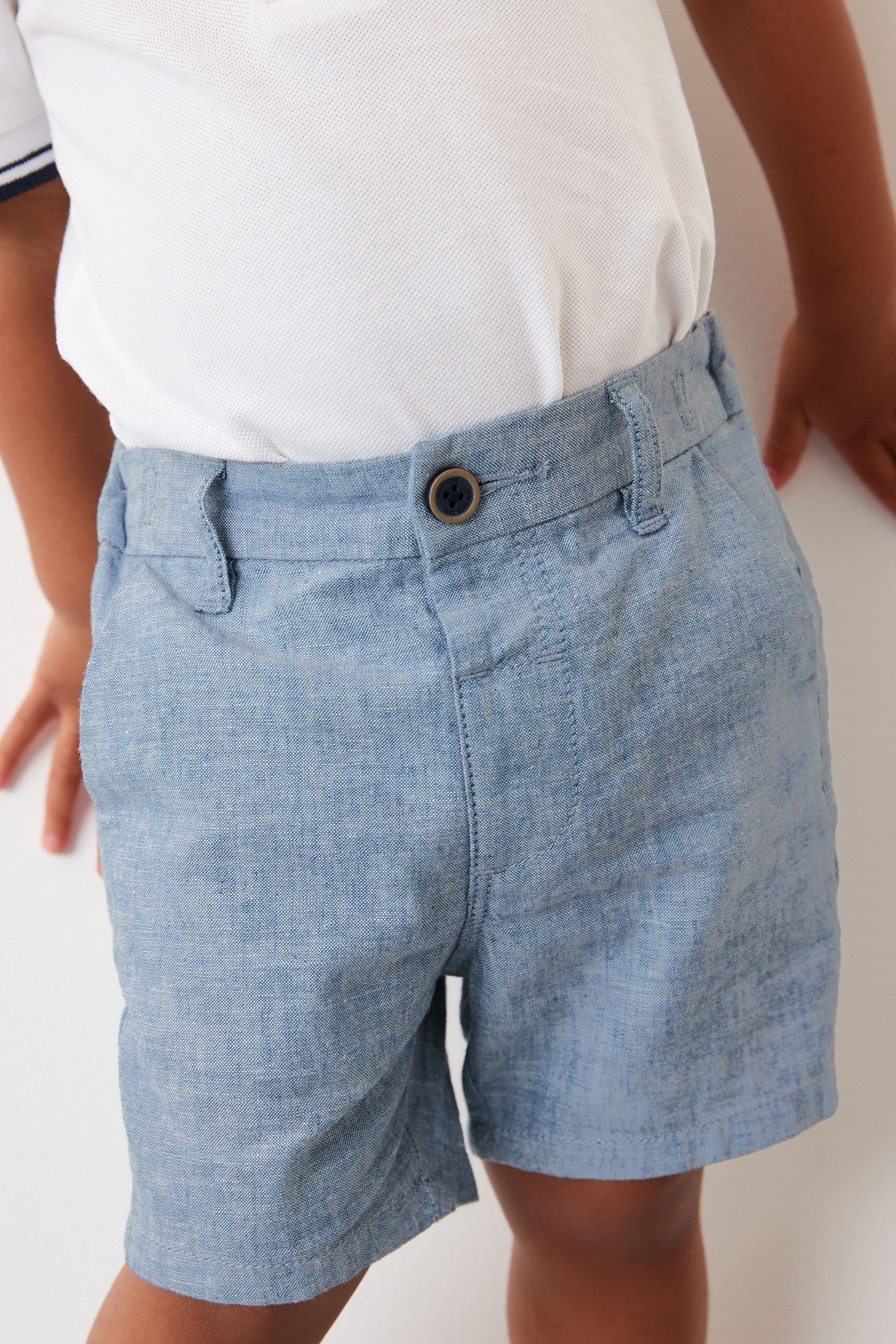 Chambray Blue Chino Shorts (3mths-7yrs)