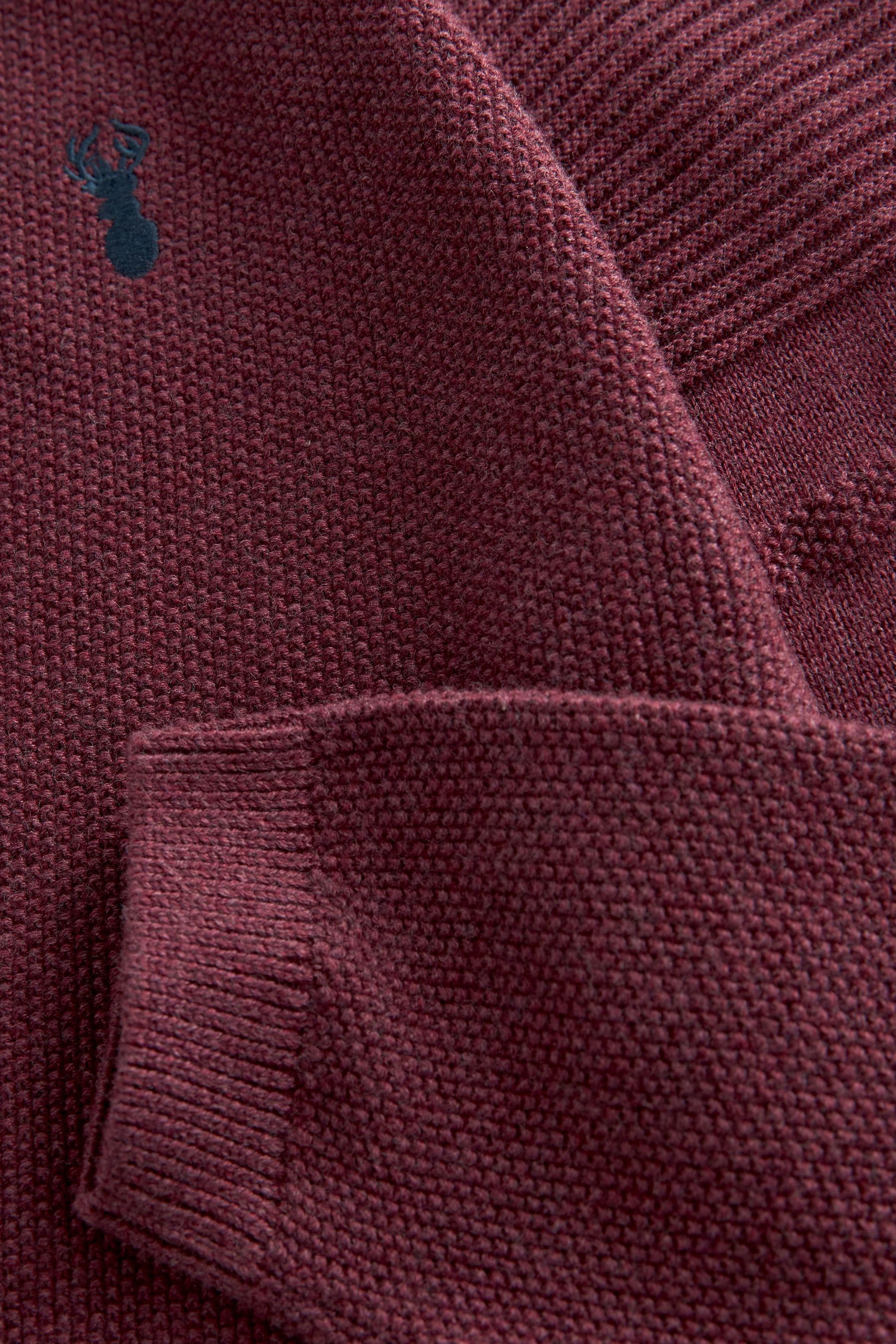 Berry Red Textured Crew Jumper (3-16yrs)