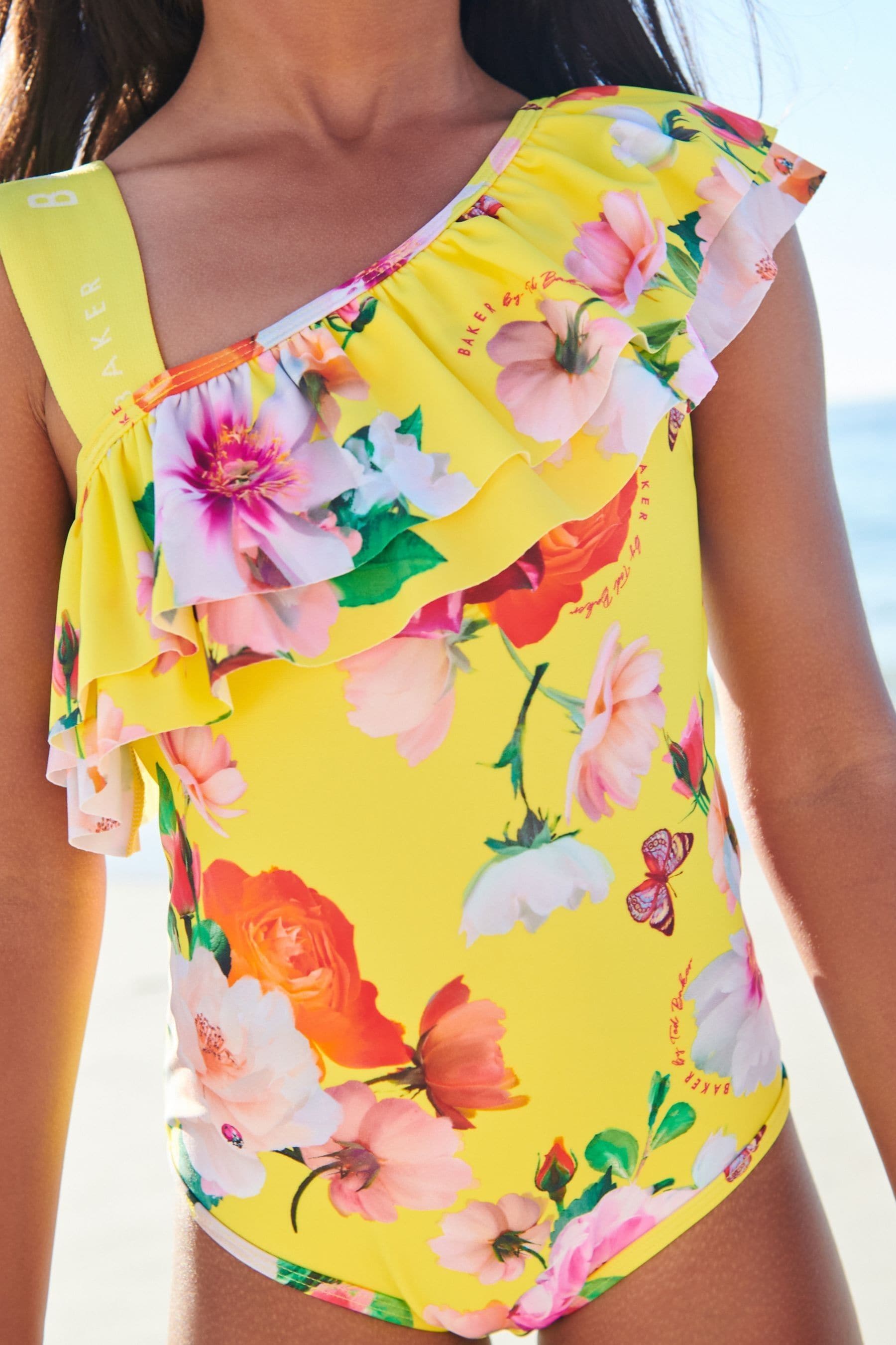 Yellow Baker by Ted Baker Yellow Floral Swimsuit