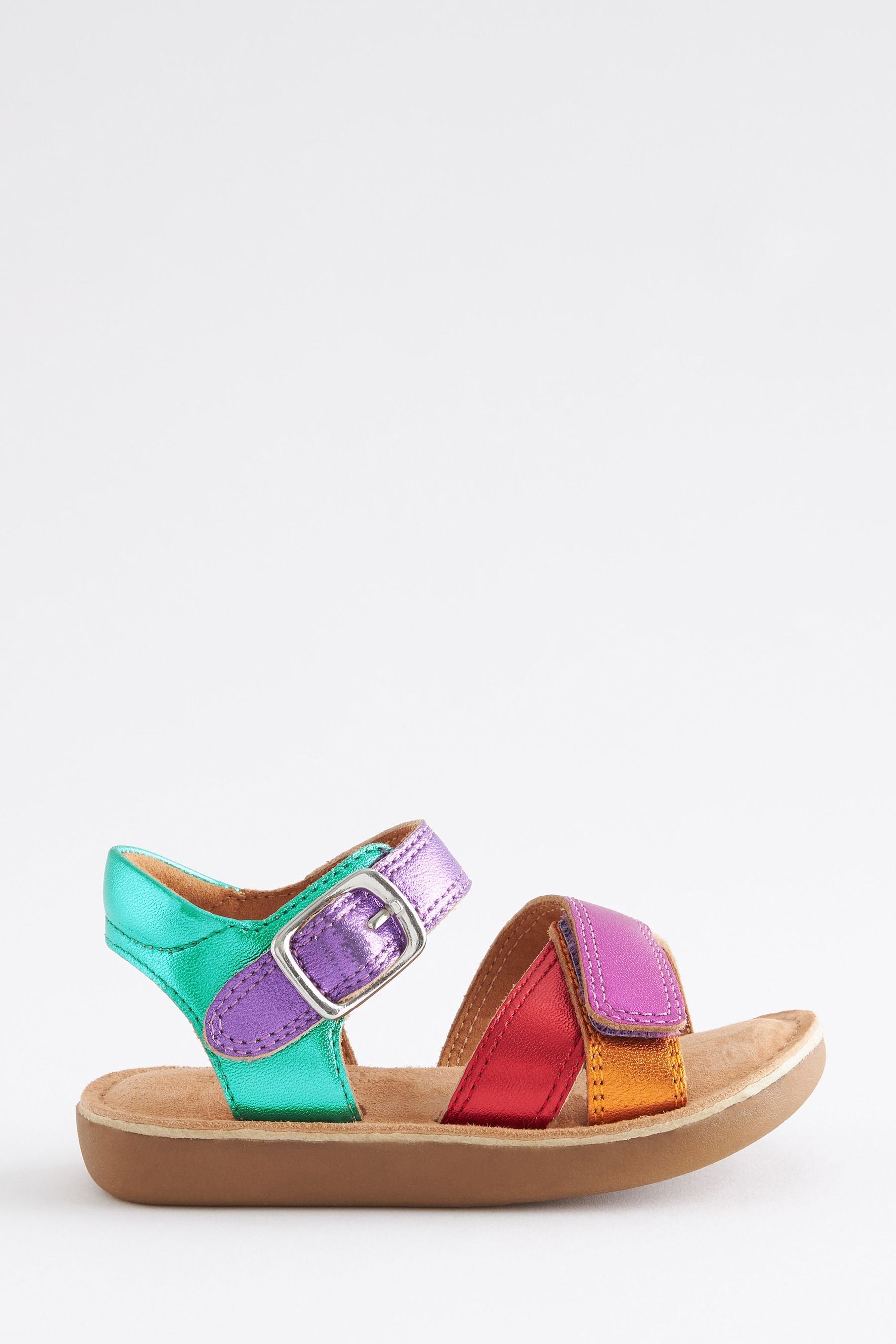 Rainbow Leather Sandals