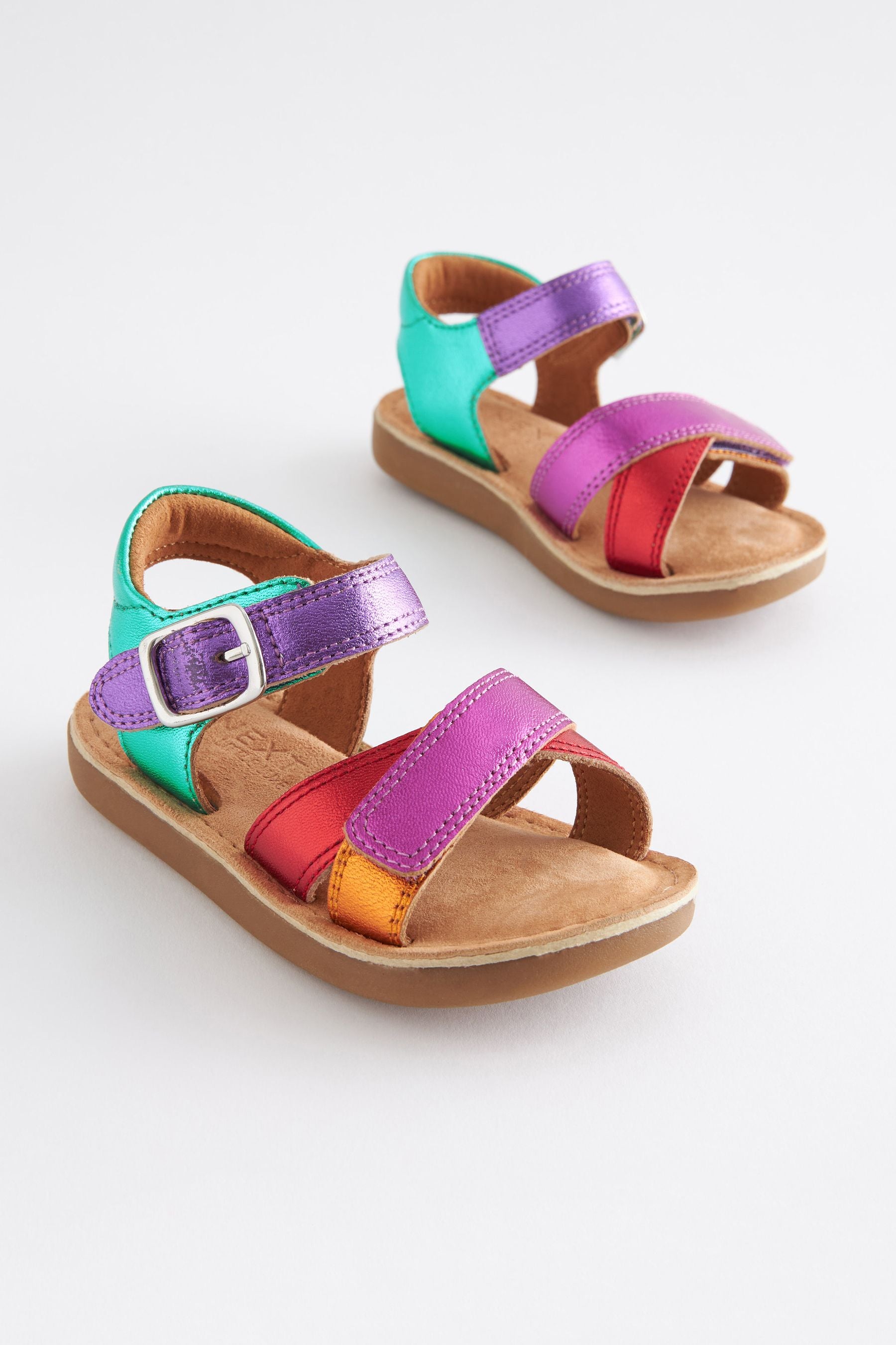 Rainbow Leather Sandals