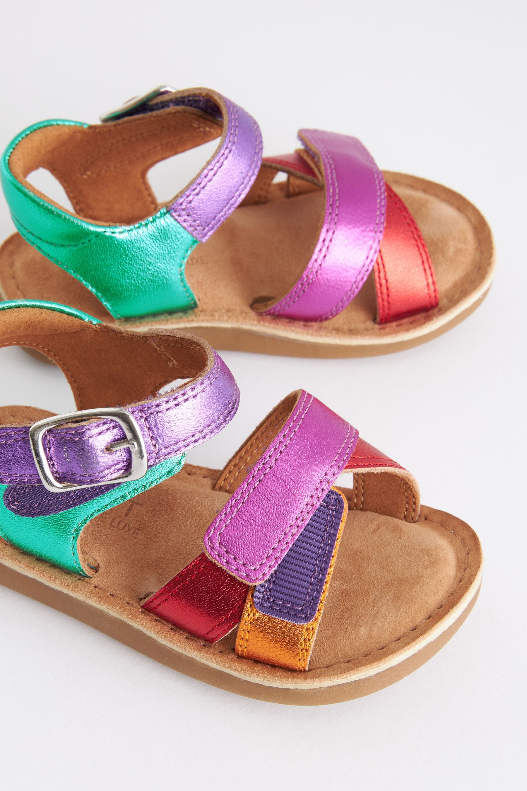 Rainbow Leather Sandals