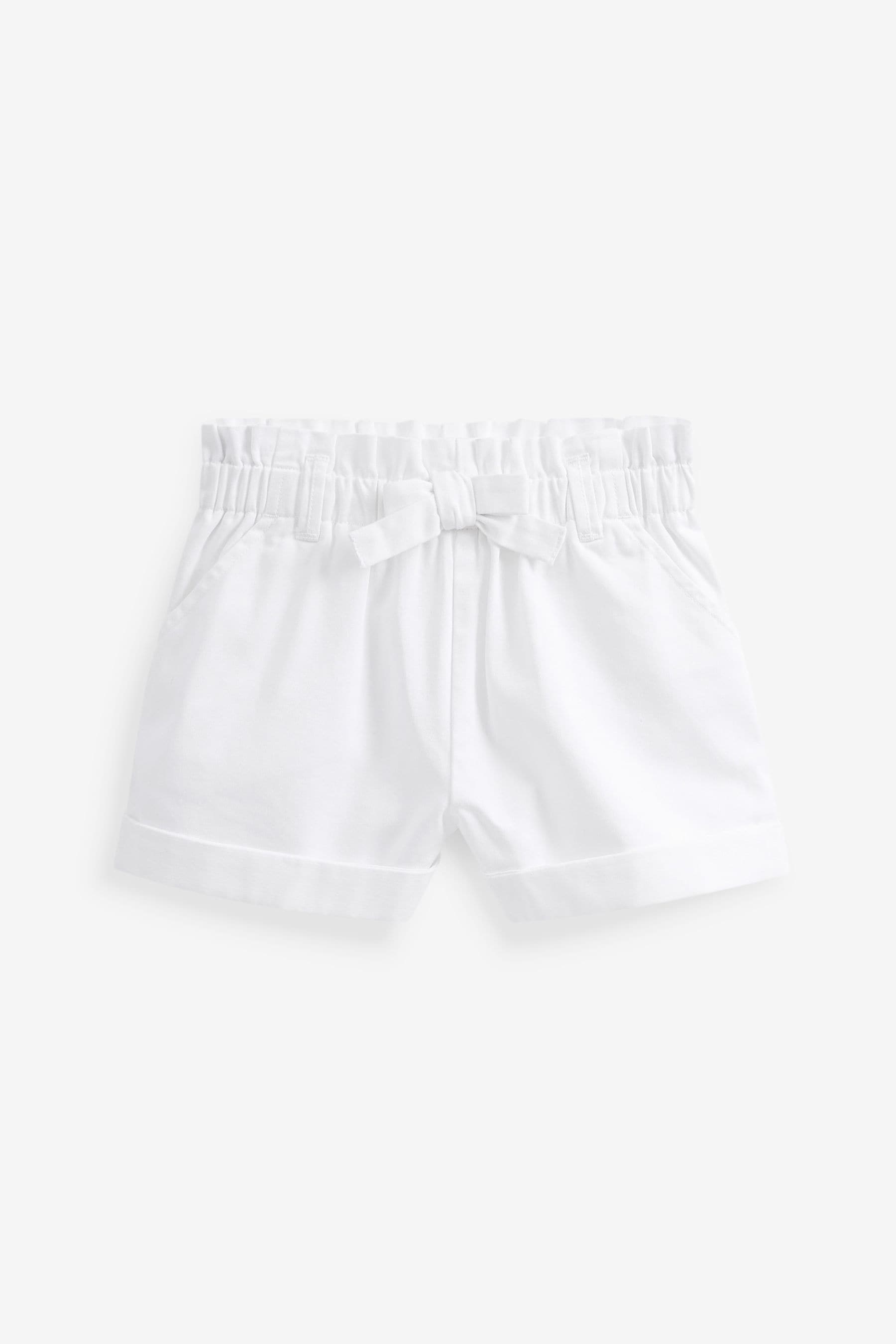 White Chino Tie Belt Shorts (3mths-7yrs)