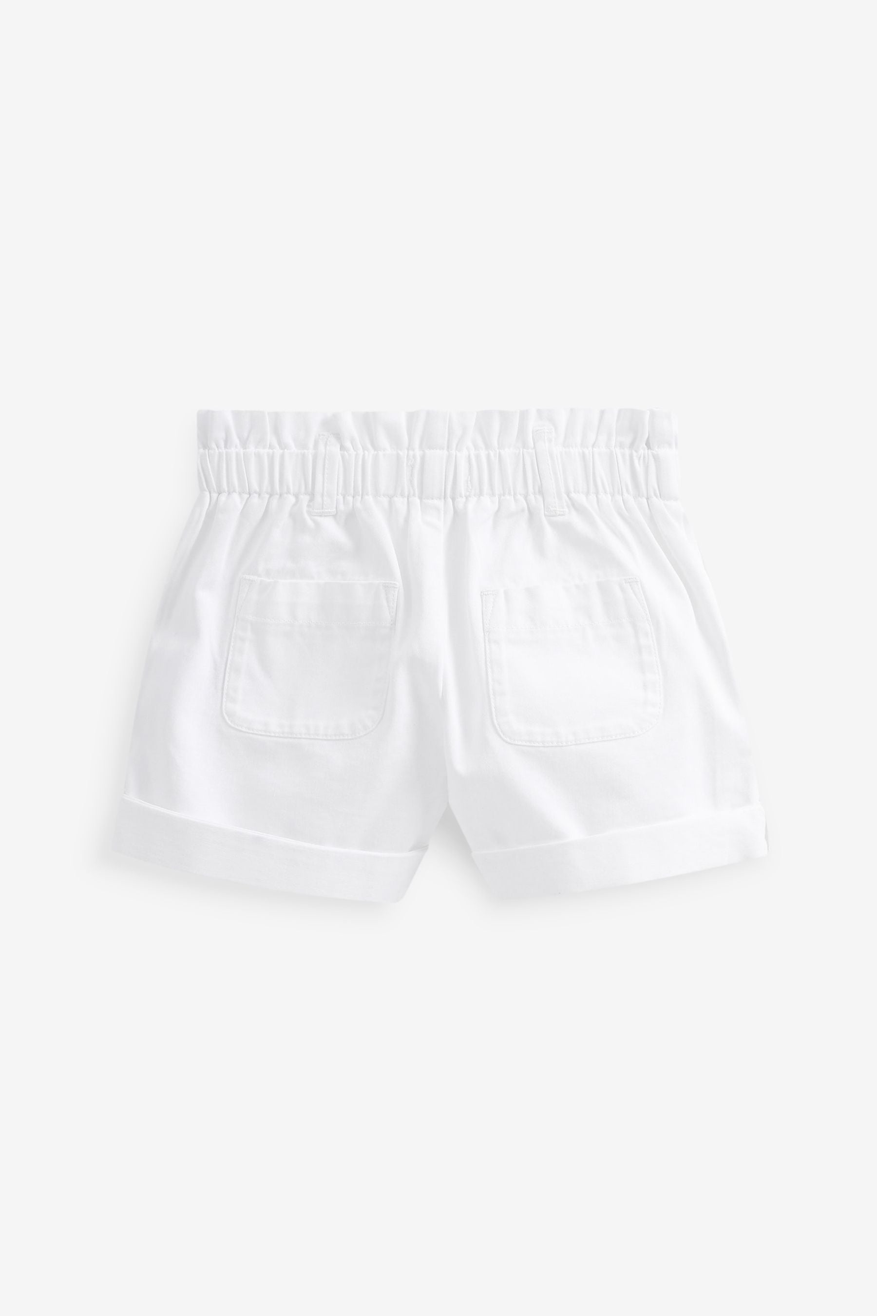 White Chino Tie Belt Shorts (3mths-7yrs)