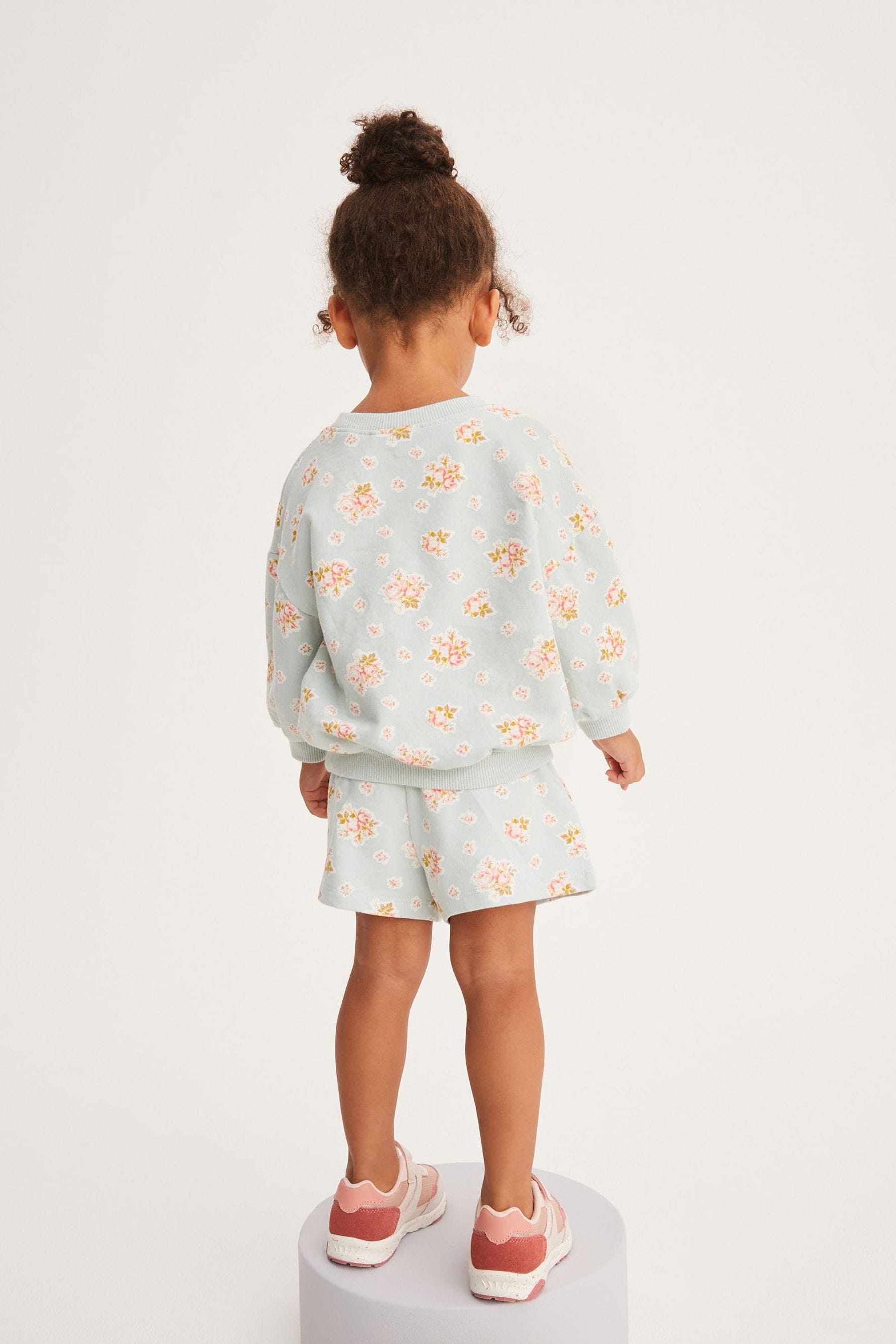 Blue Floral Sweater and Shorts Set (3mths-7yrs)