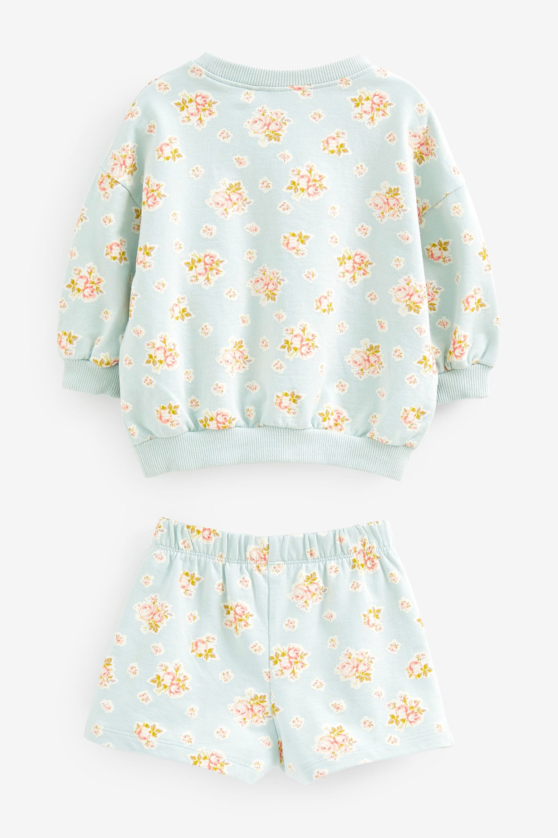 Blue Floral Sweater and Shorts Set (3mths-7yrs)