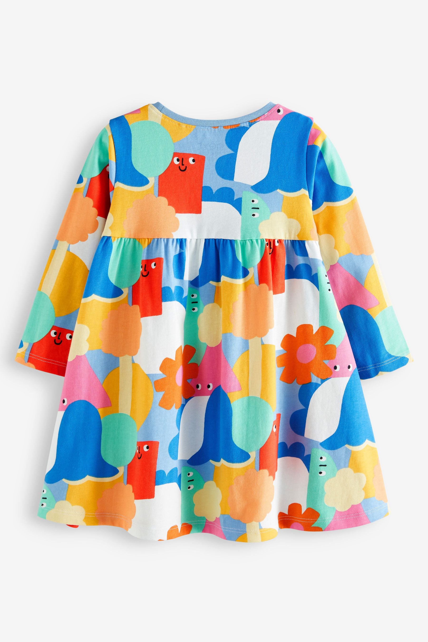 Multicoloured Long Sleeve Jersey Dress (3mths-7yrs)