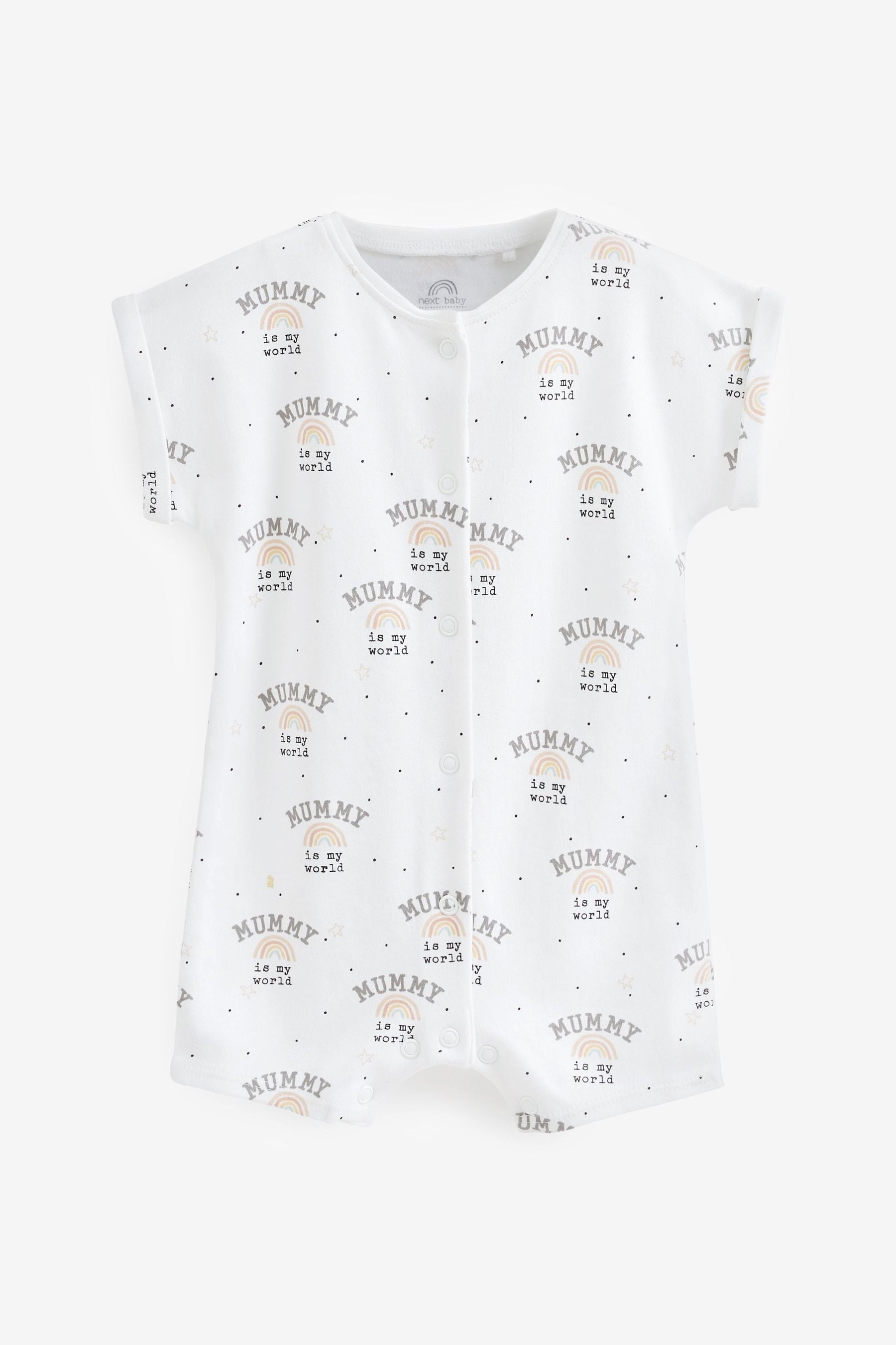 Mummy White Baby Single Jersey Romper (0mths-3yrs)