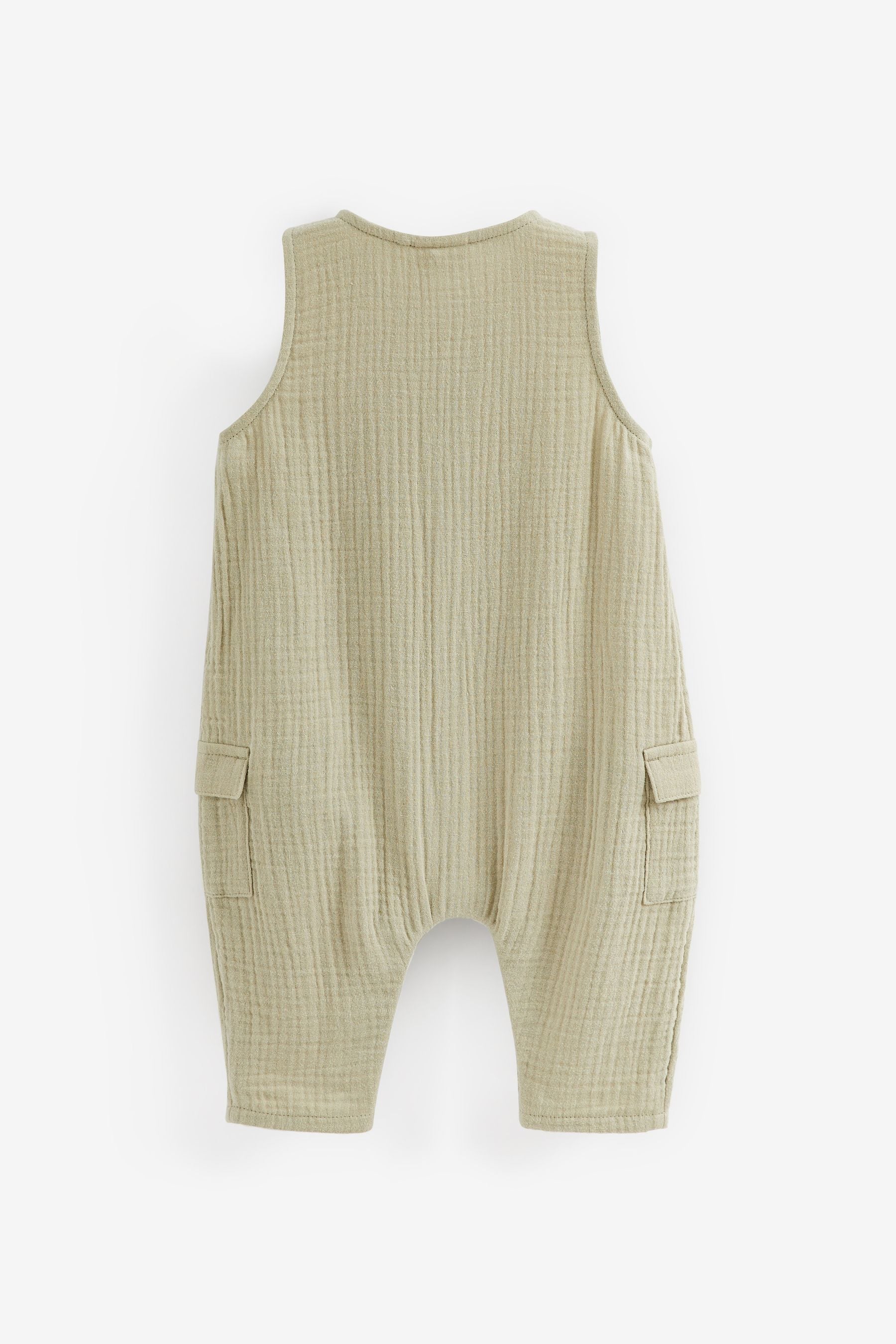 Green Baby Textured Jumpsuit (0mths-2yrs)