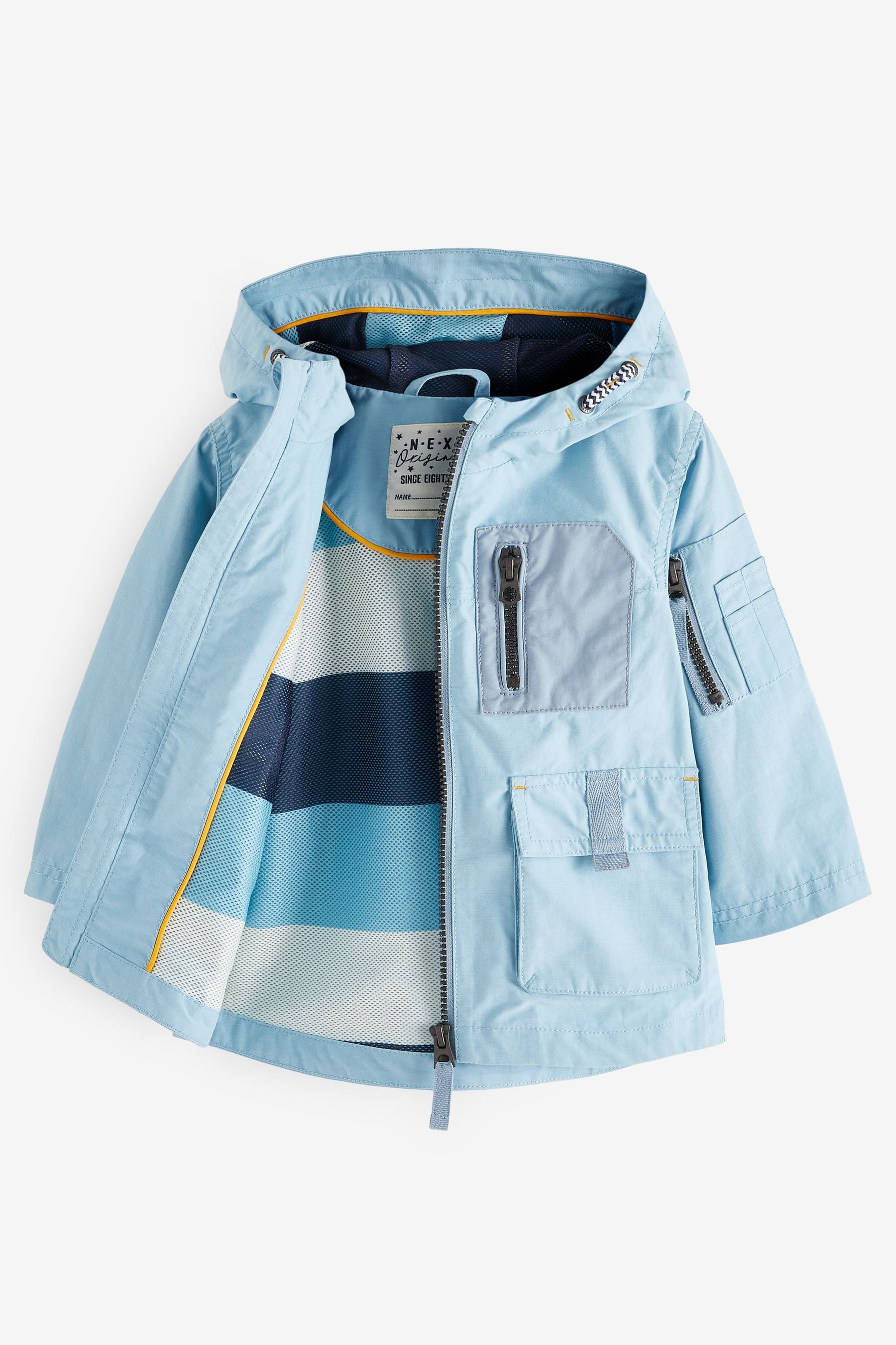 Light Blue Utility Shower Resistant Summer Coat (3mths-7yrs)