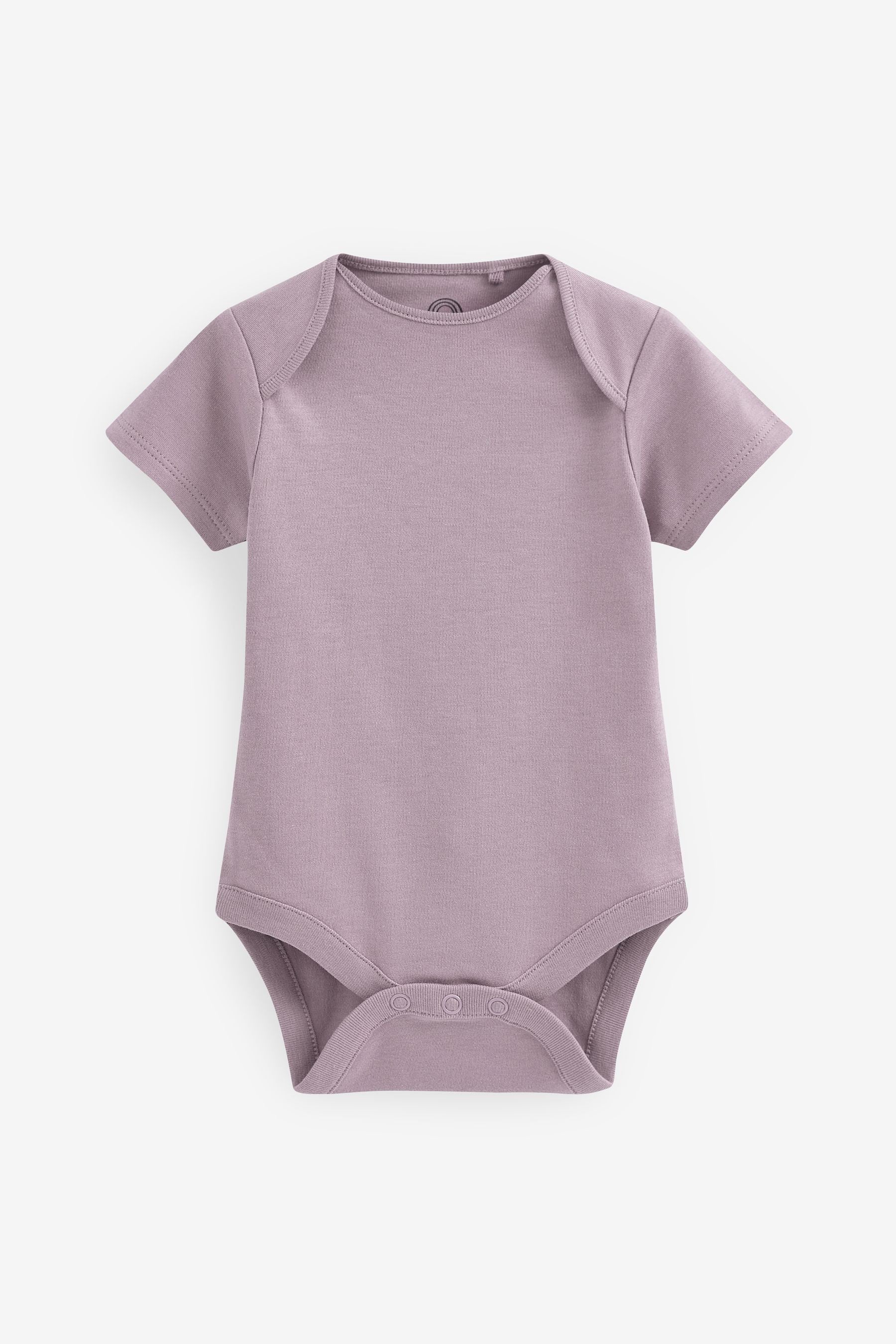 Pink Short Sleeve Baby Bodysuits