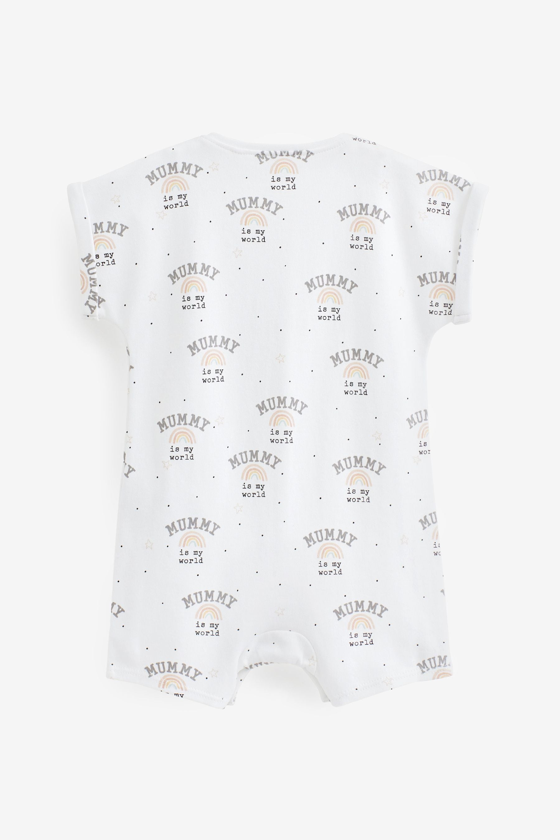 Mummy White Baby Single Jersey Romper (0mths-3yrs)