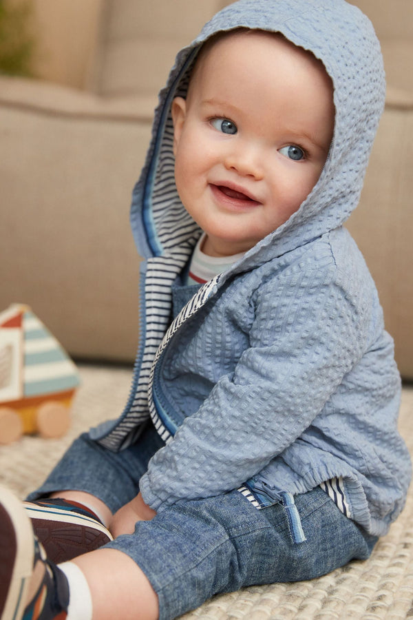 Blue Baby Crinkle jacket (0mths-2yrs)