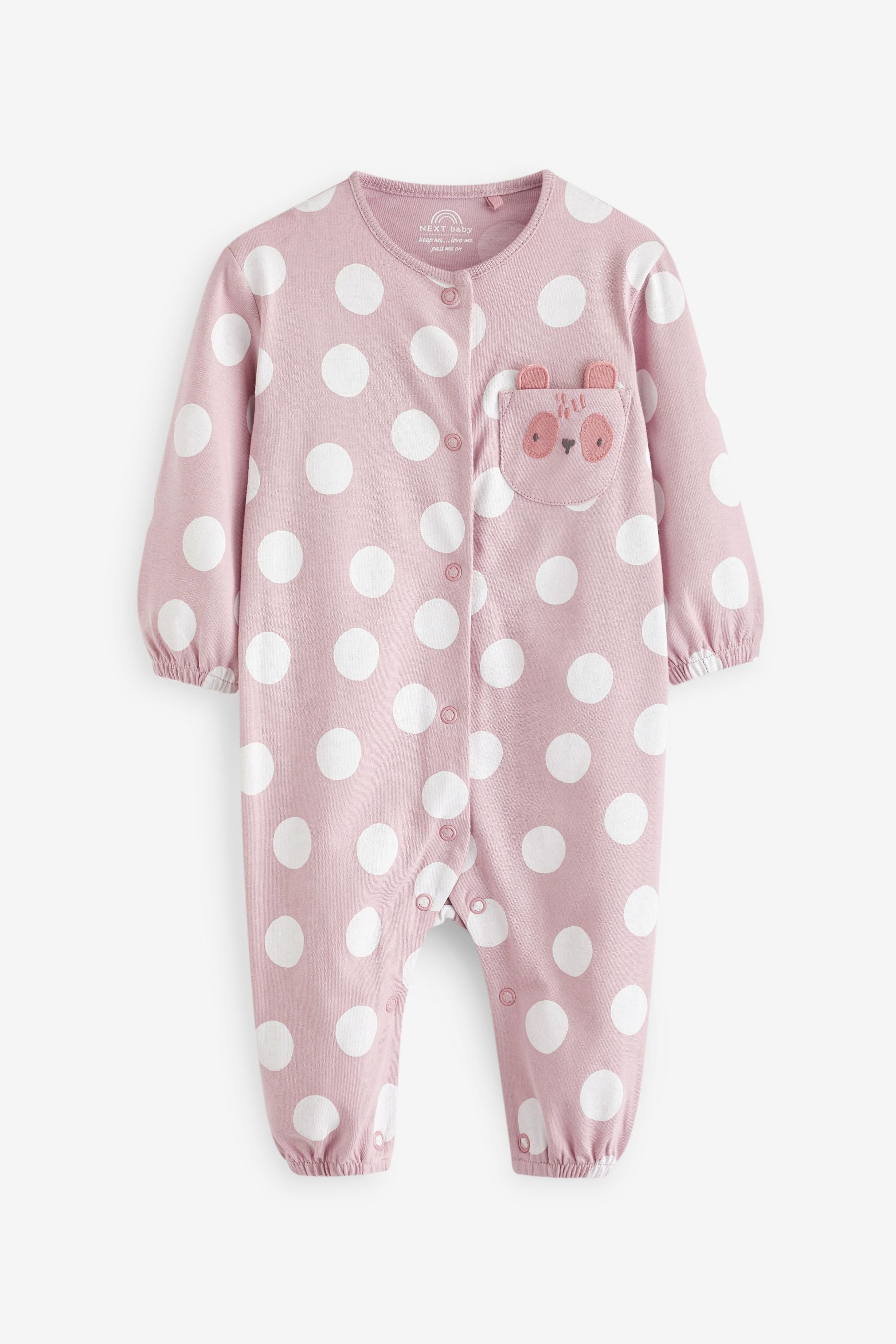 Pink Panda Footless Baby Sleepsuit (0mths-3yrs)