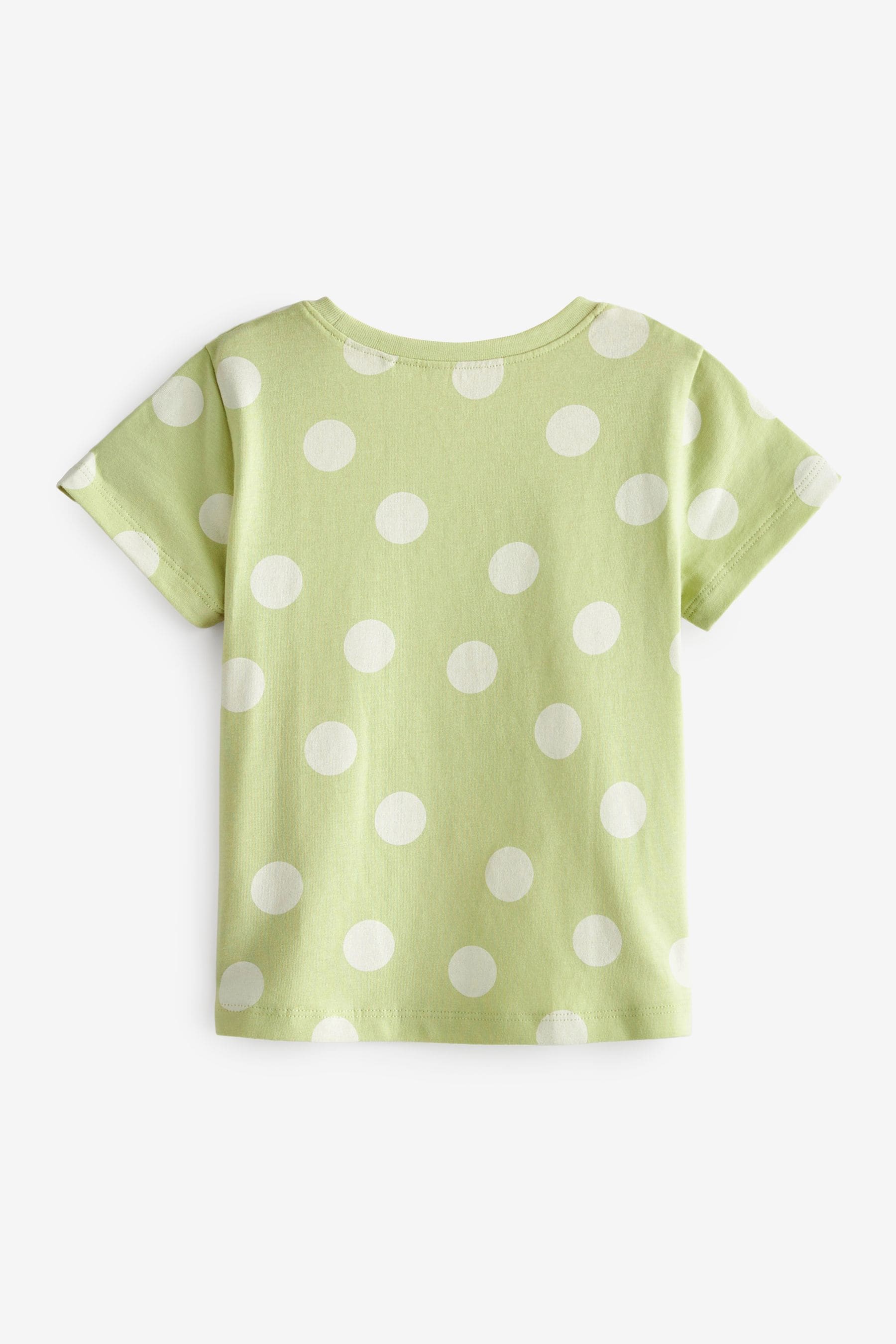 Green Dog Spot Short Sleeve Cotton T-Shirt (3mths-7yrs)