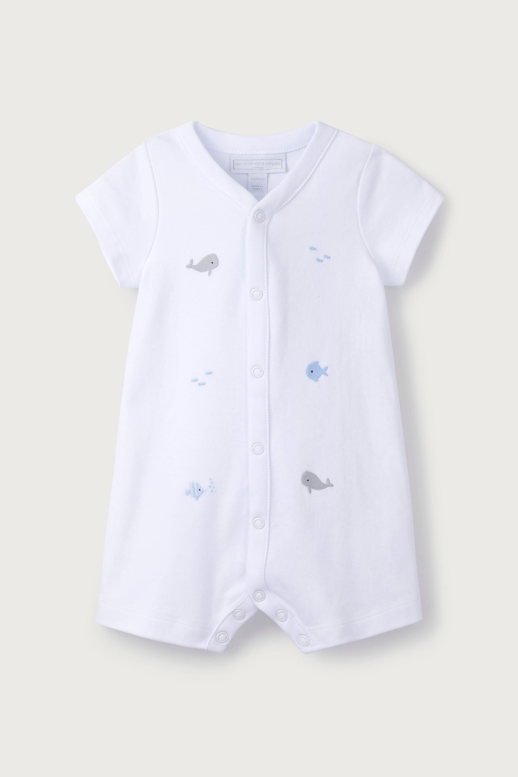 The White Company White Whale 6 Embroidered Shortie Pyjamas