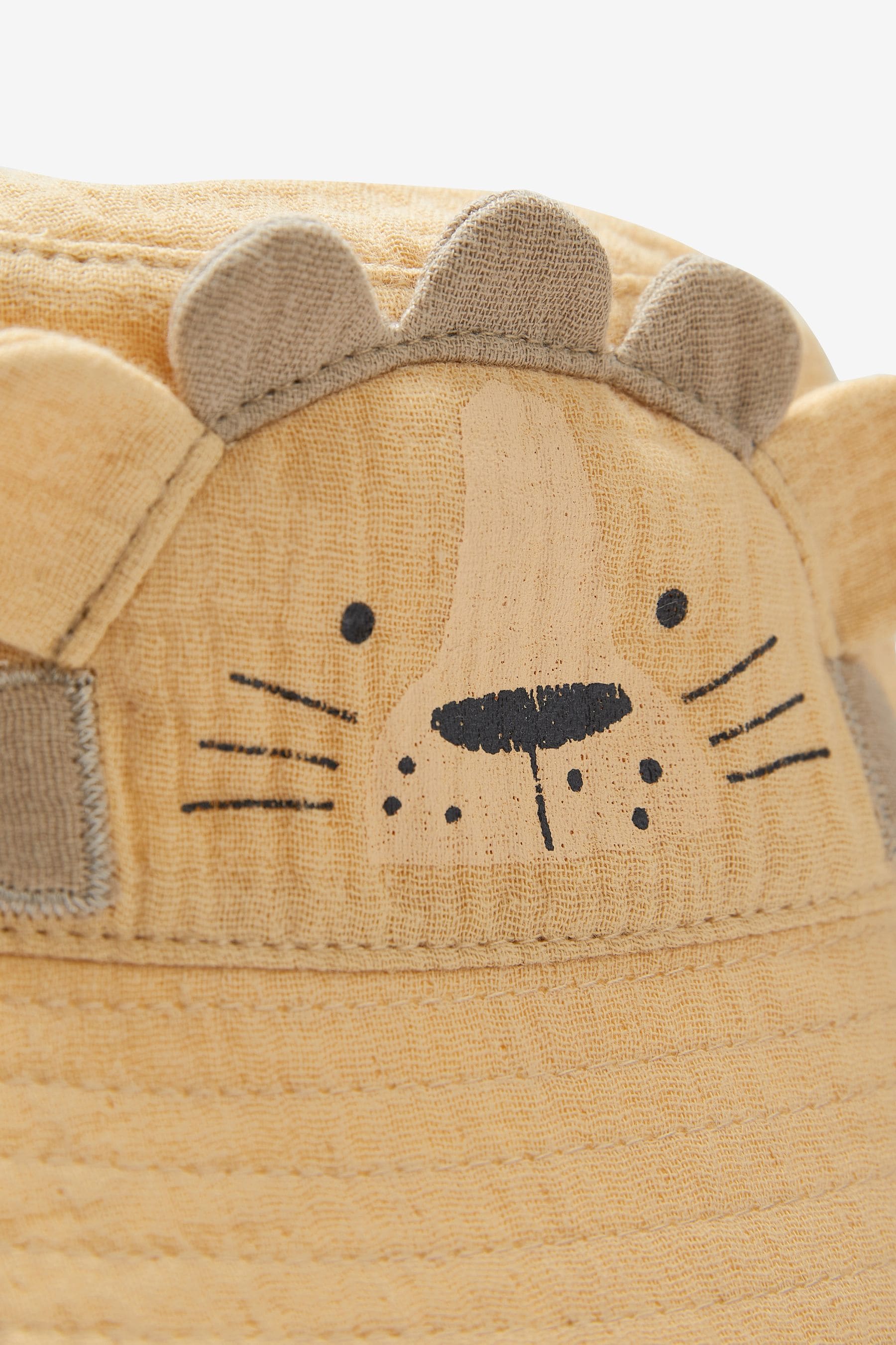 Sand Brown Character Baby Bucket Hat (0mths-2yrs)