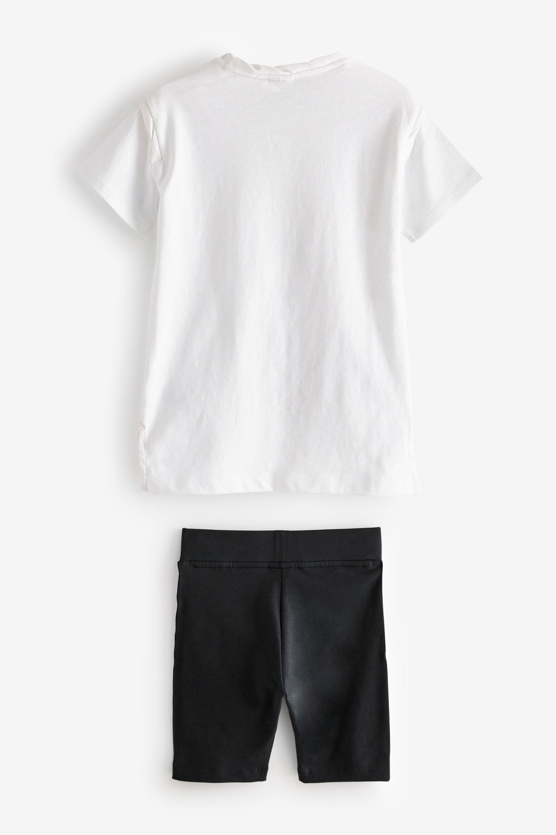 Black Baker by Ted Baker Cycling Shorts and Stencil T-Shirt Black Set