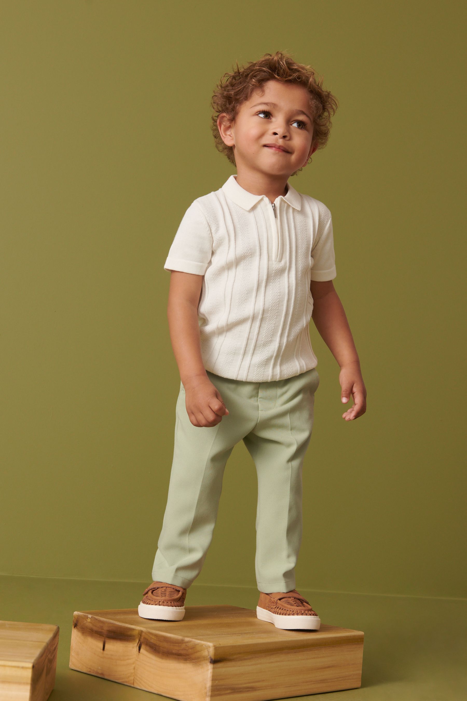 Sage Green Formal Trousers (3mths-7yrs)