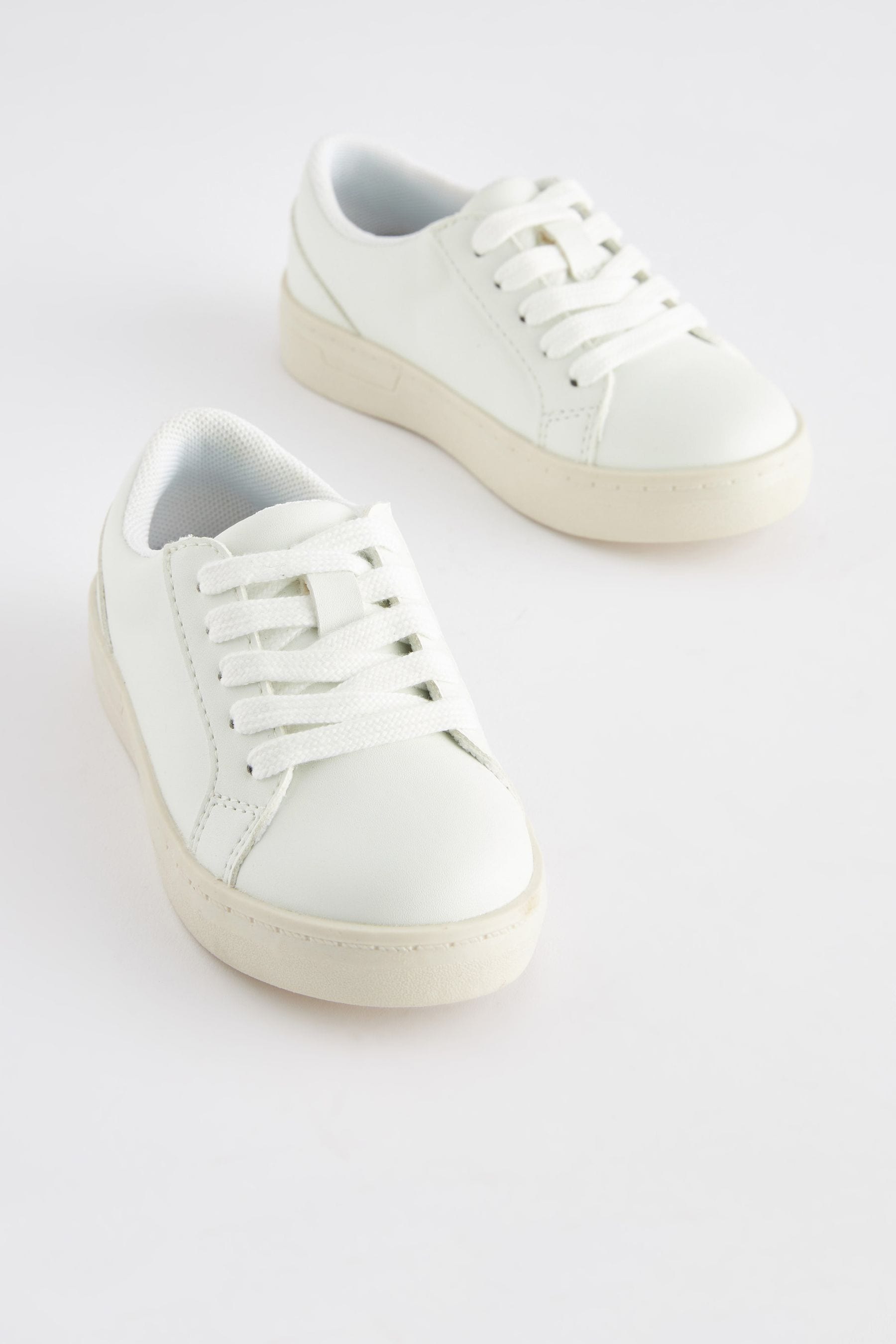 White Lace-Up Shoes