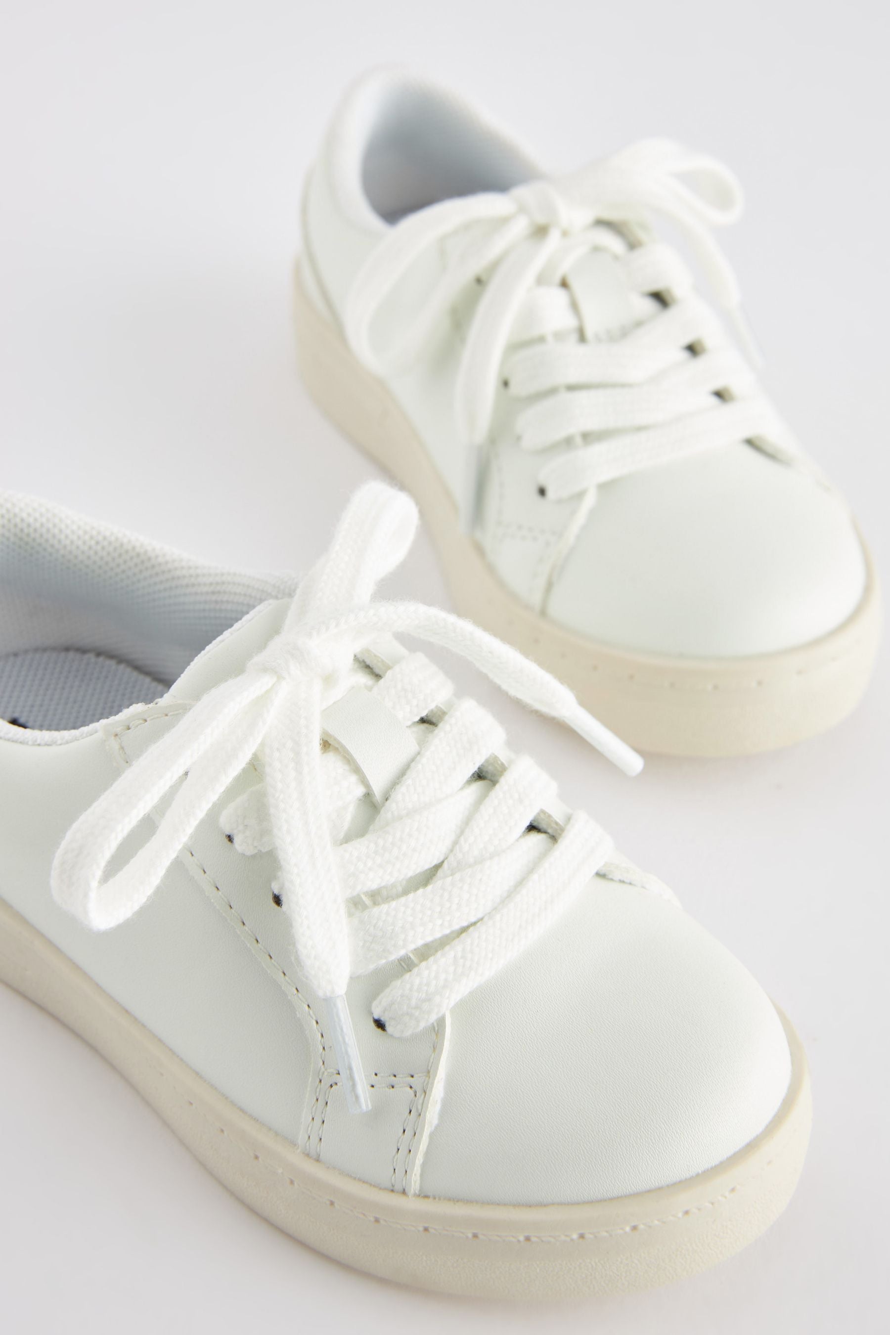 White Lace-Up Shoes