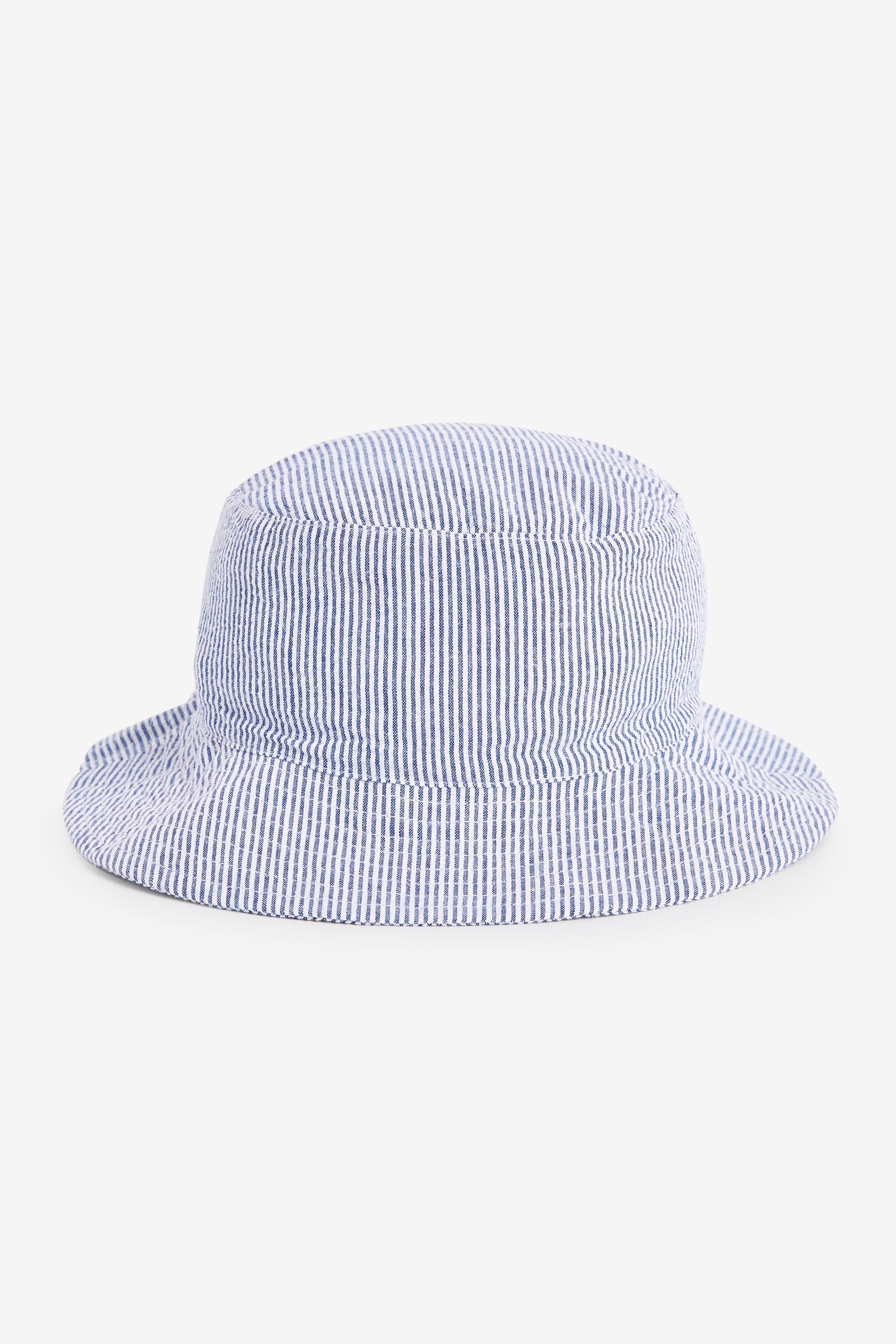 Blue Stripe Lightweight Cotton Bucket Hat (3mths-10yrs)