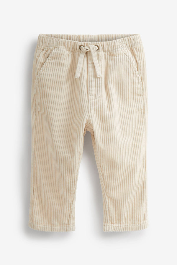 Ecru Cream Corduroy Pull-On Trousers (3mths-7yrs)