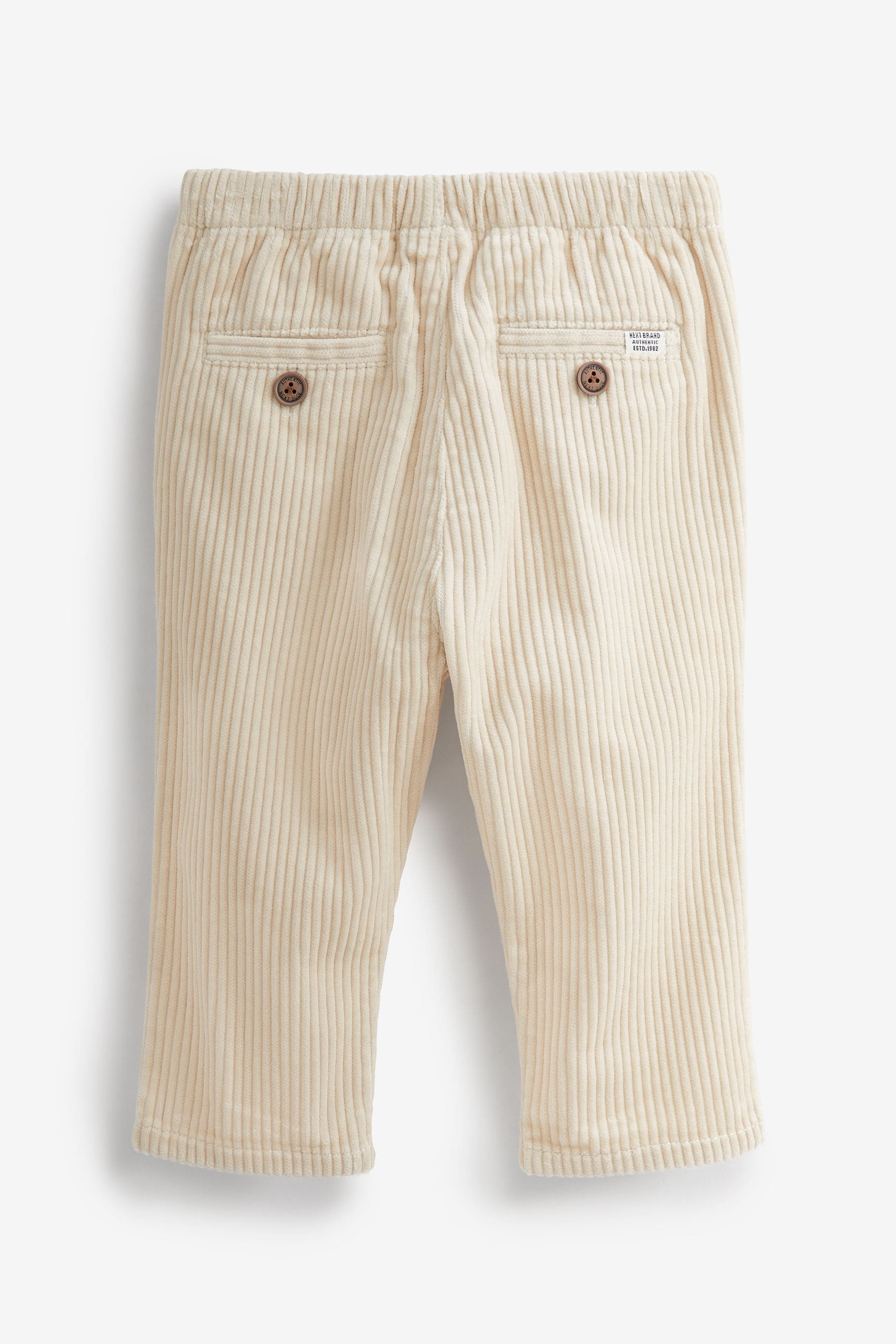 Ecru Cream Corduroy Pull-On Trousers (3mths-7yrs)