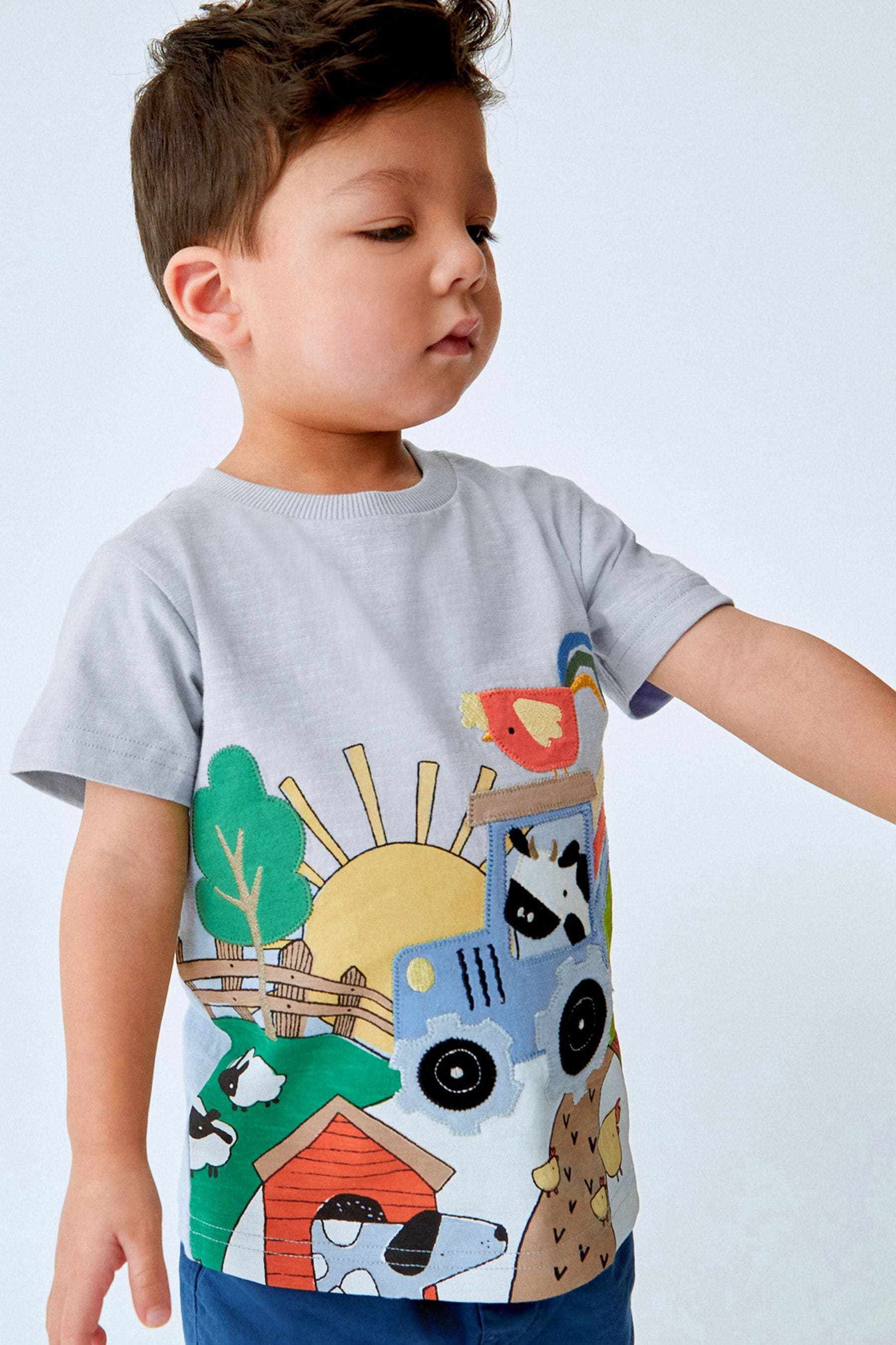 Blue Farm Short Sleeve Appliquééé T-Shirt (3mths-7yrs)