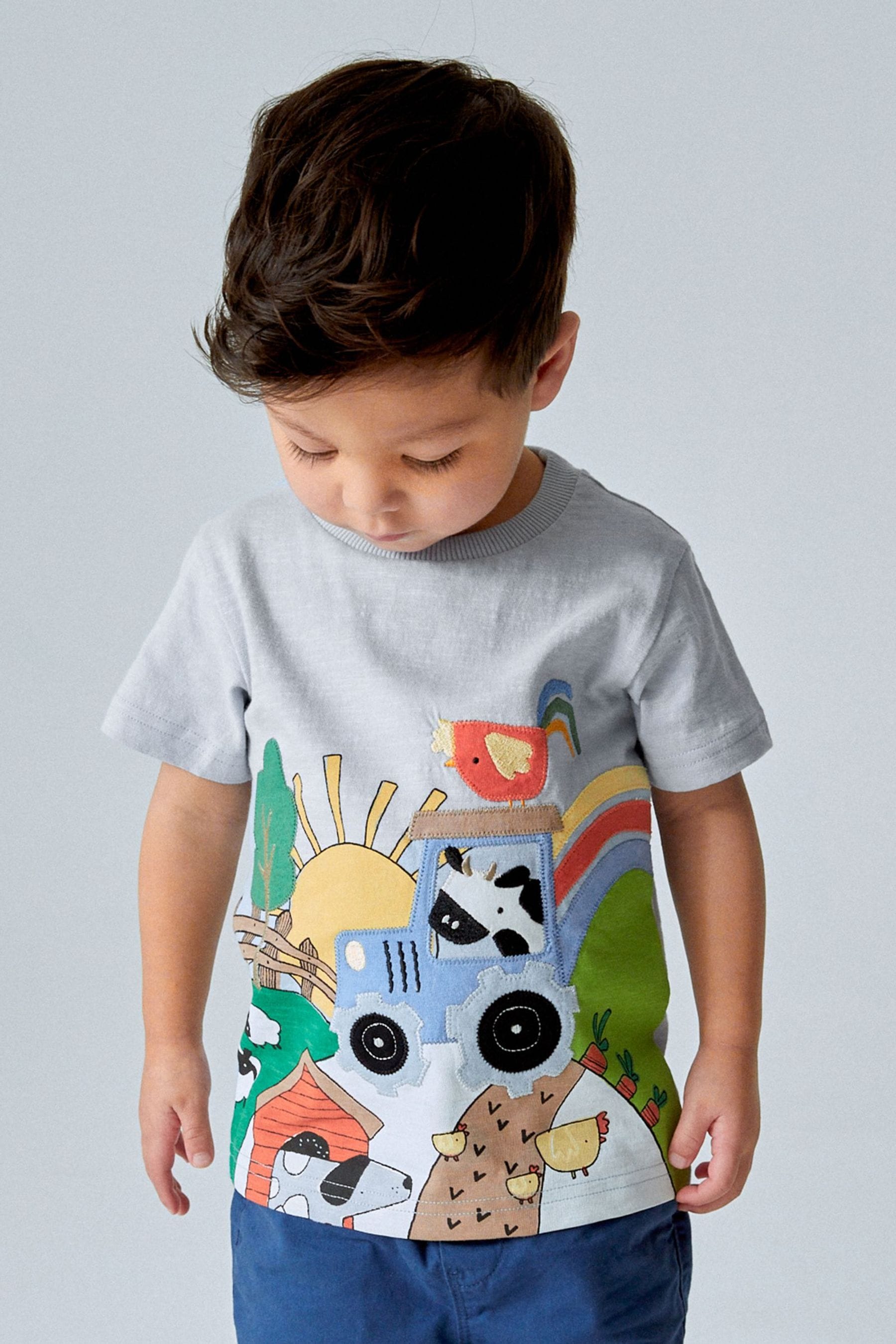 Blue Farm Short Sleeve Appliquééé T-Shirt (3mths-7yrs)