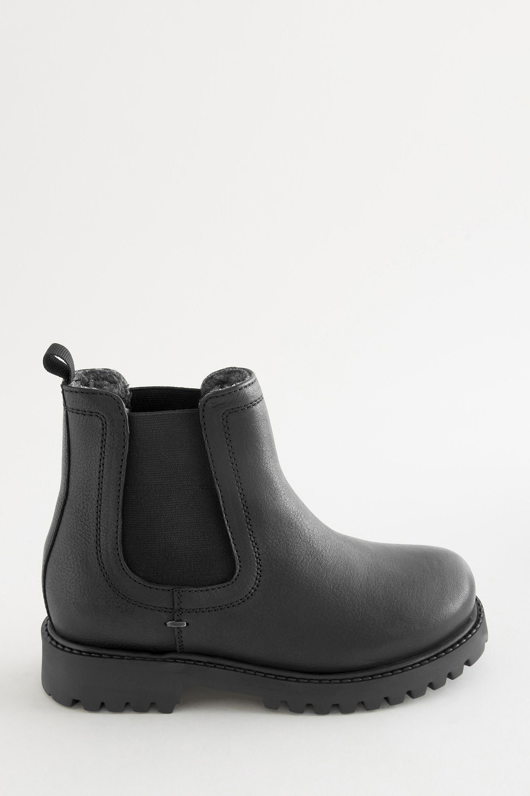 Black Chunky Chelsea Boots