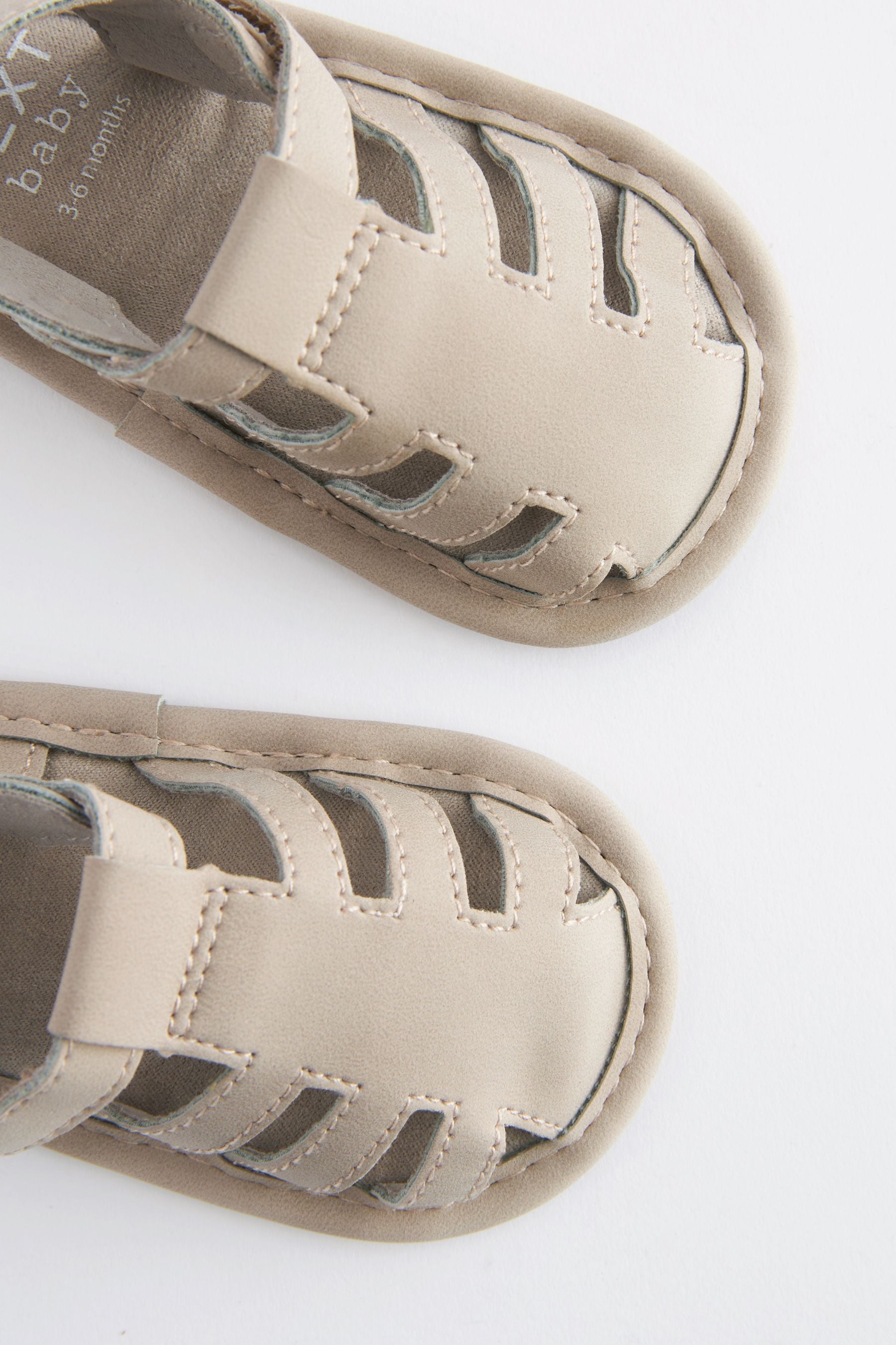 Cream Closed Toe Baby Sandals (0-24mths)