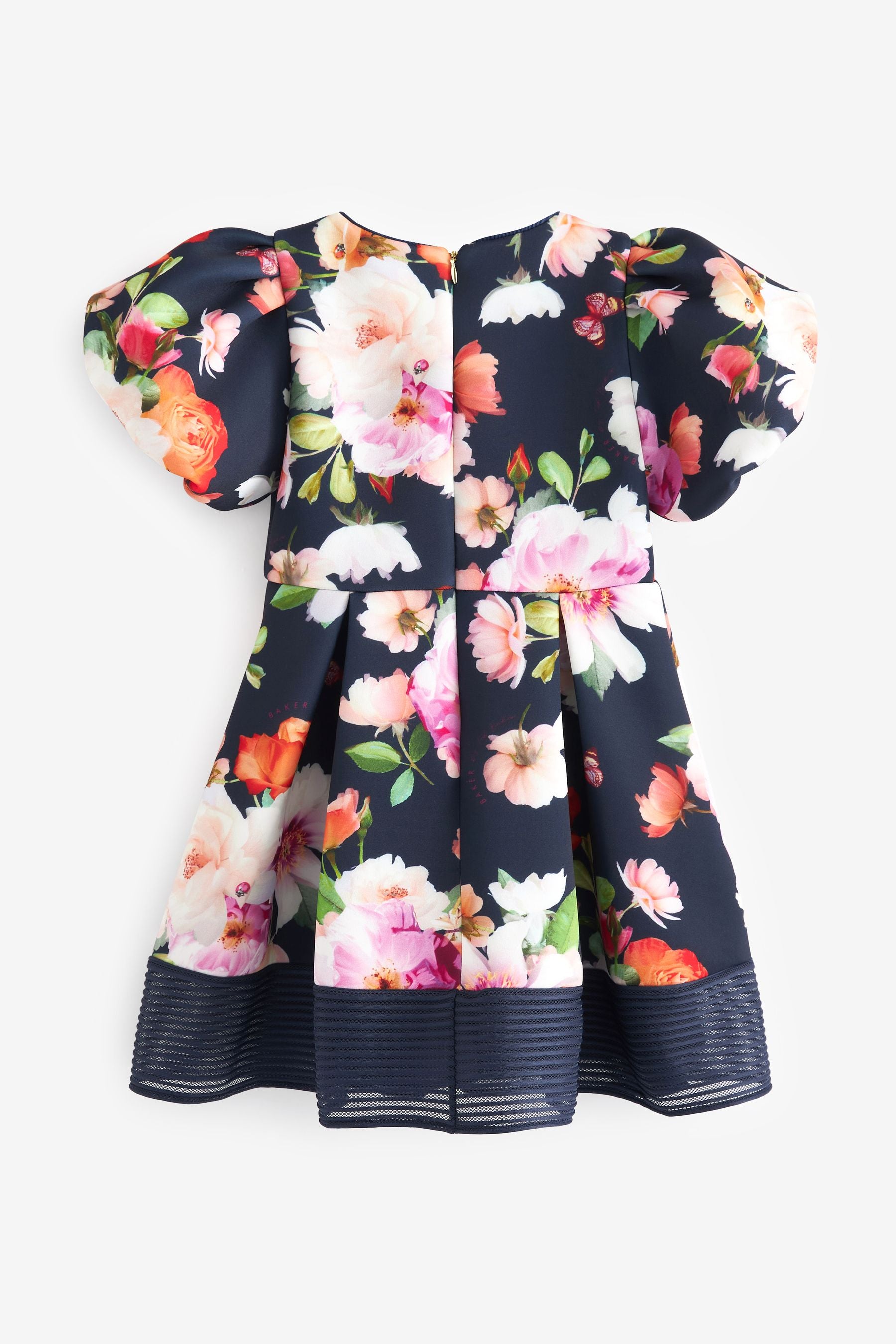 Baker by Ted Baker Navy Blue Floral Scuba Dress