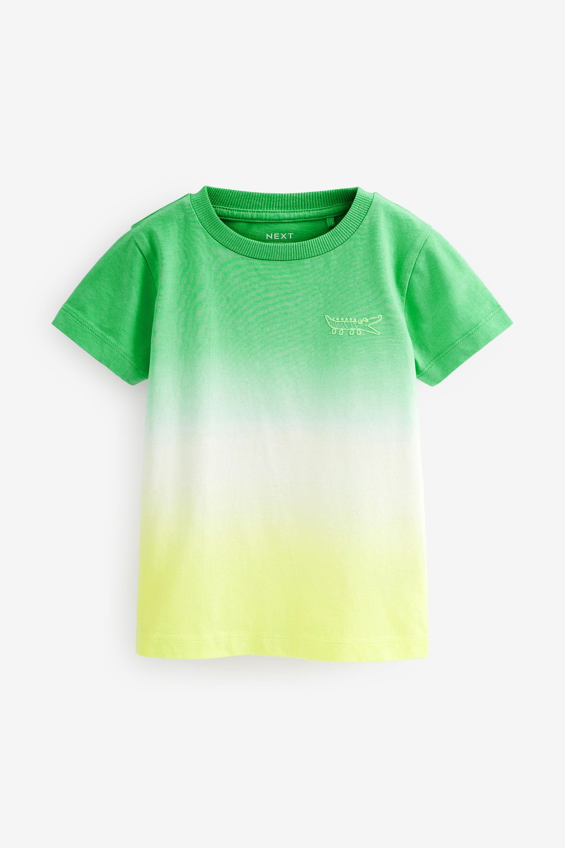 Green and Yellow Short Sleeve Tie Dye T-Shirt (3mths-7yrs)