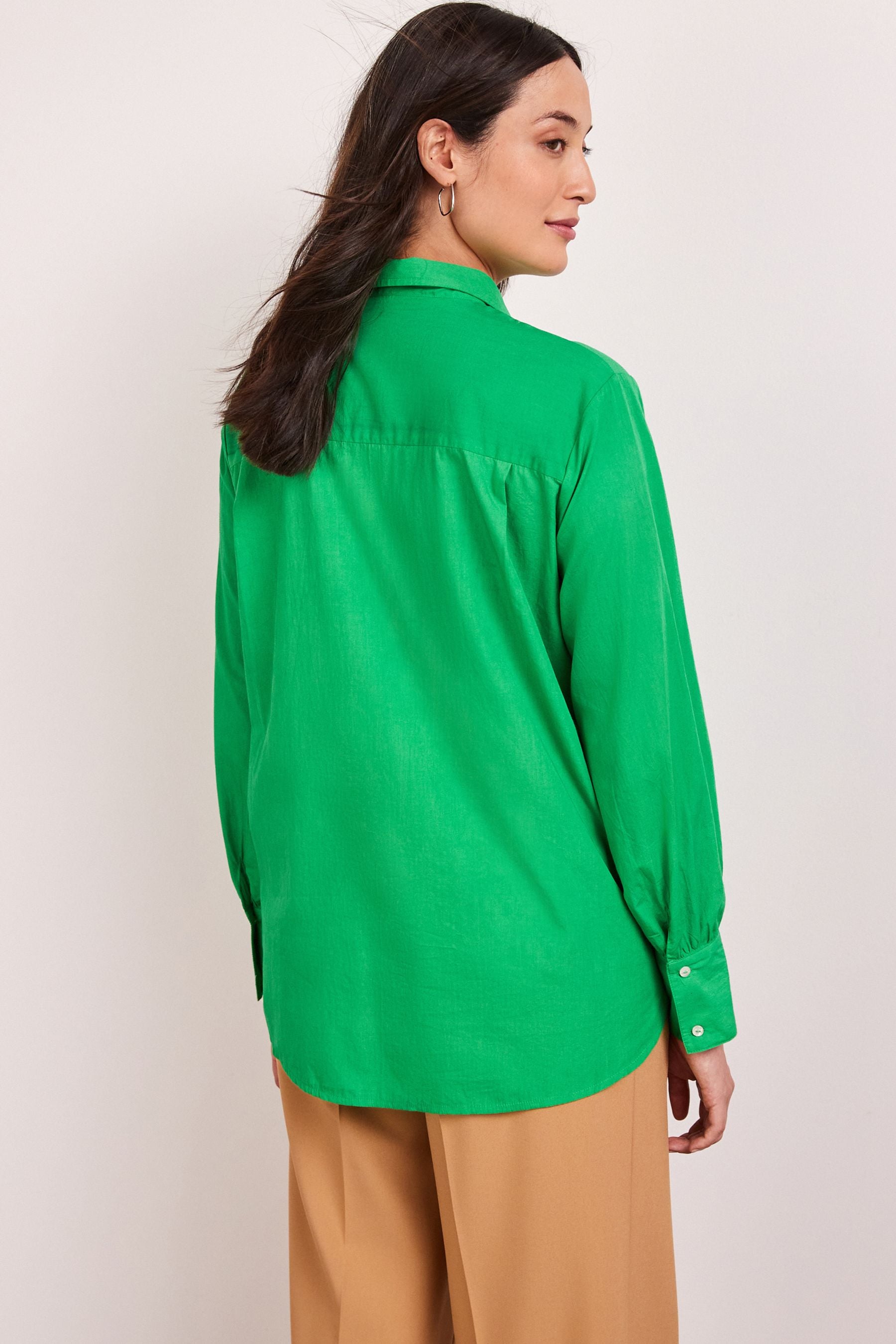 Green Maternity Nursing Button Down Shirt