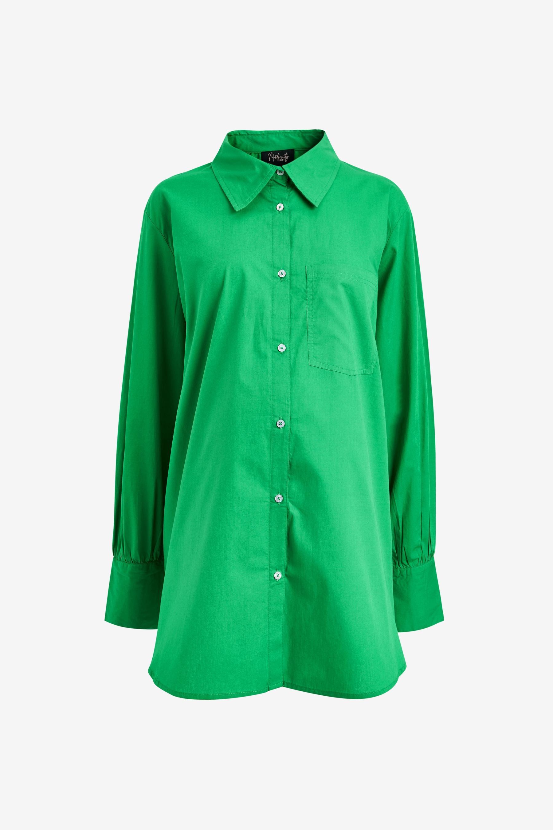 Green Maternity Nursing Button Down Shirt