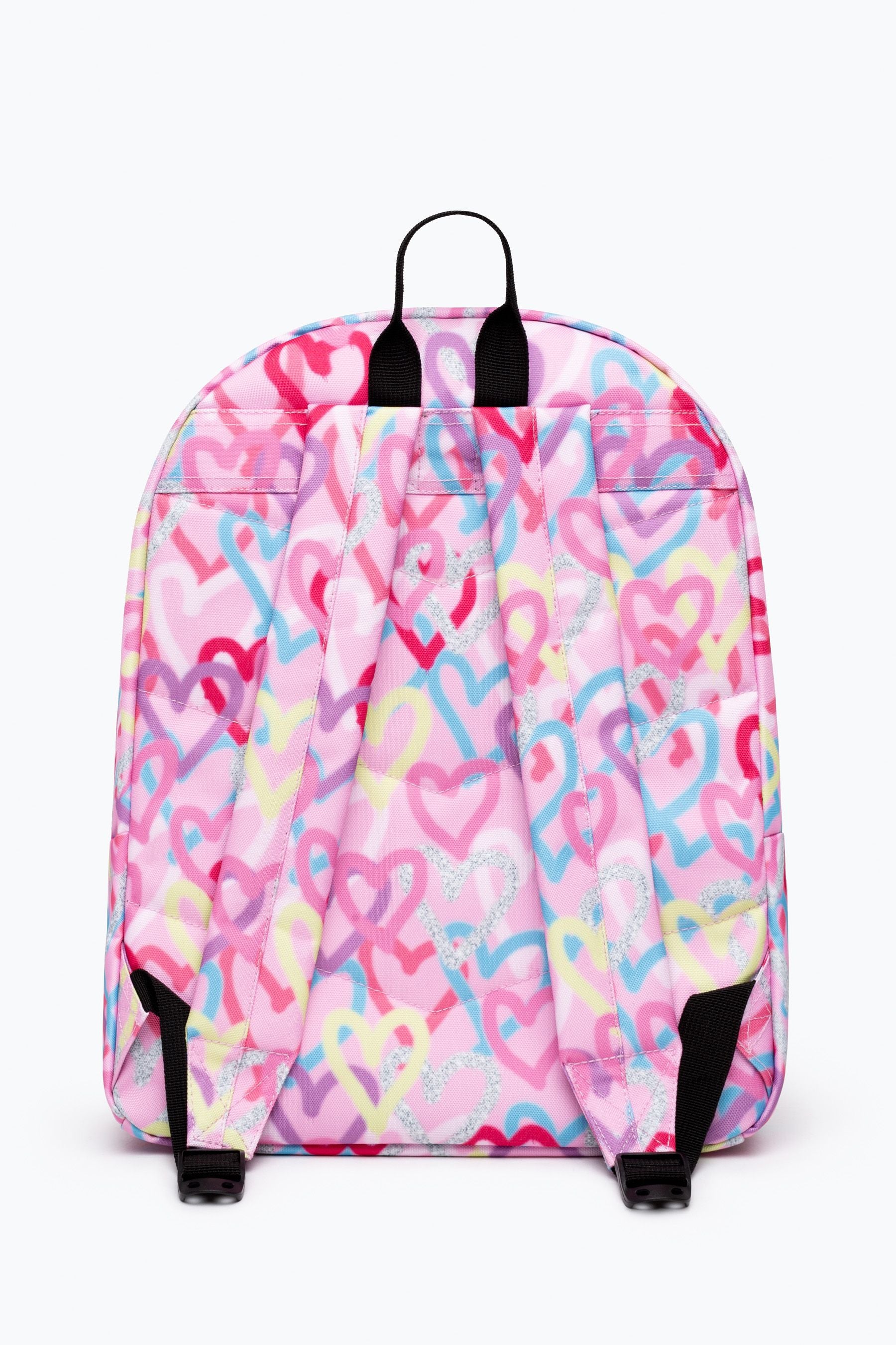 Pink Hype. Pink Graffiti Hearts Backpack