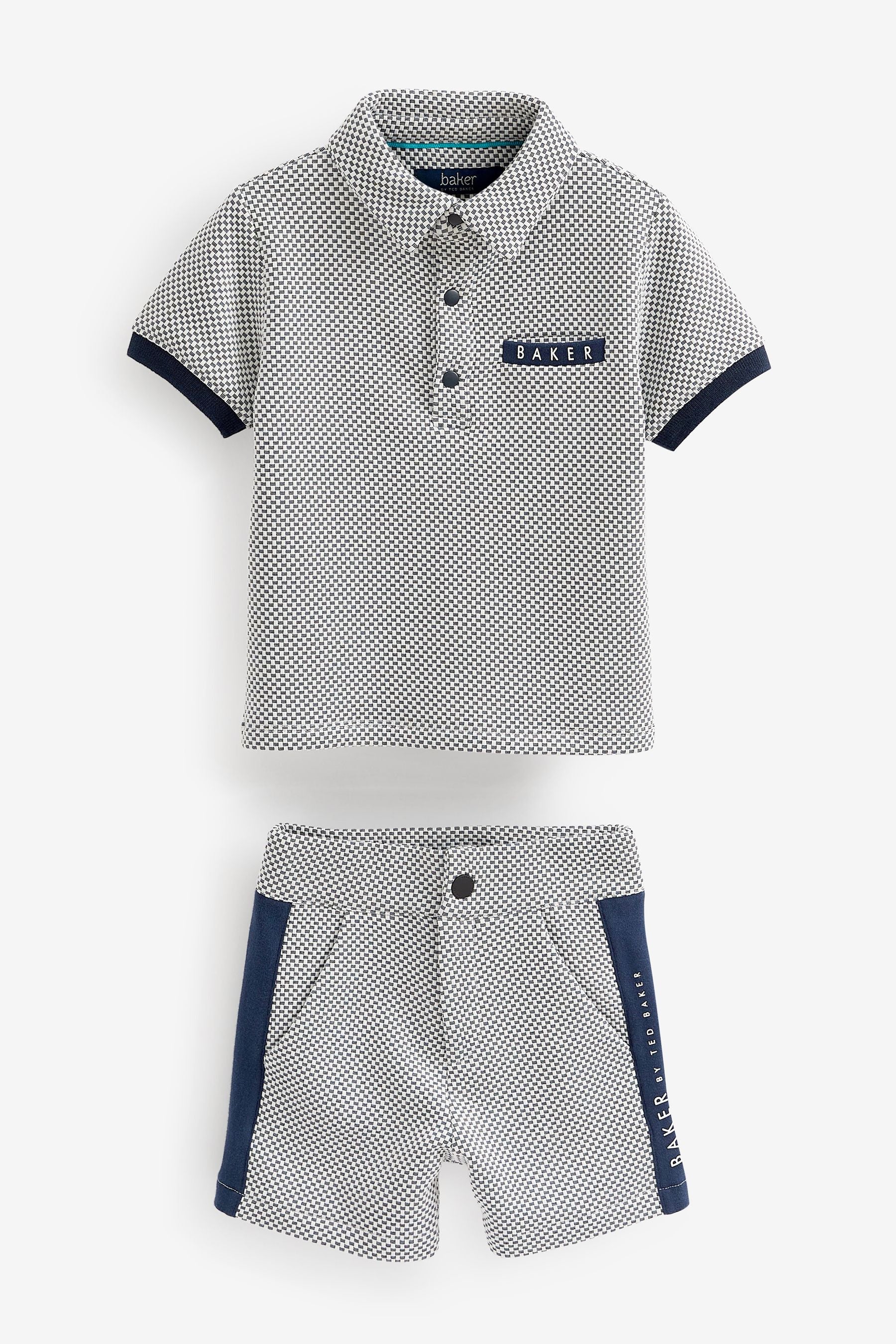 Navy Baker by Ted Baker Blue Polo and Short Set