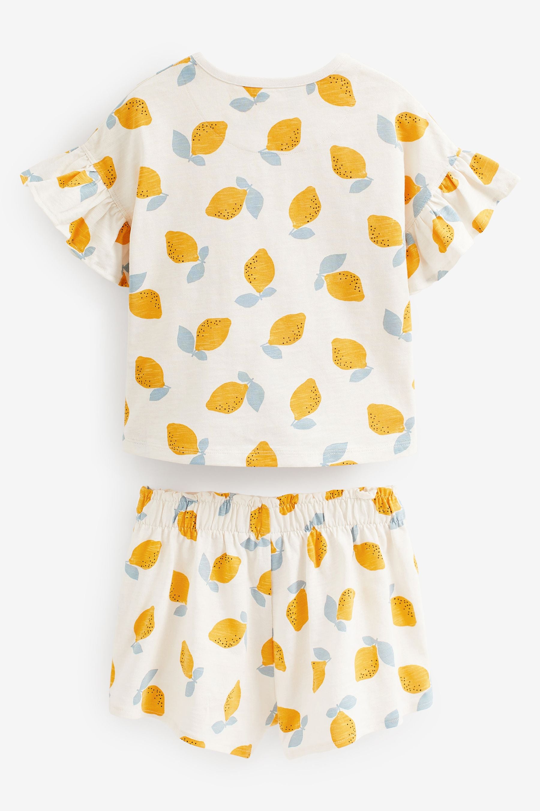 Yellow/White Lemons Short Pyjamas 2 Pack (9mths-8yrs)