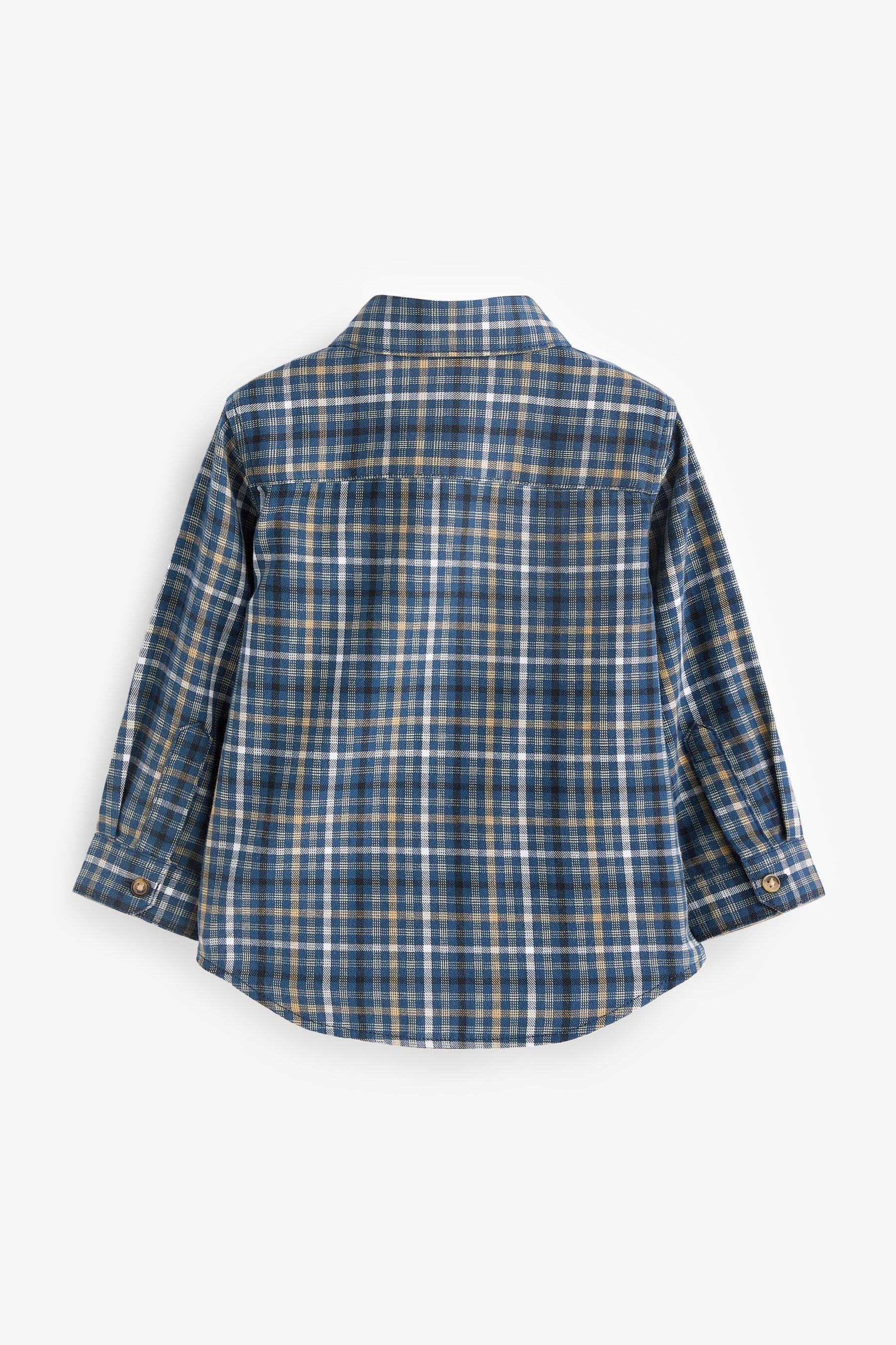 Blue Long Sleeve Check Shirt (3mths-7yrs)