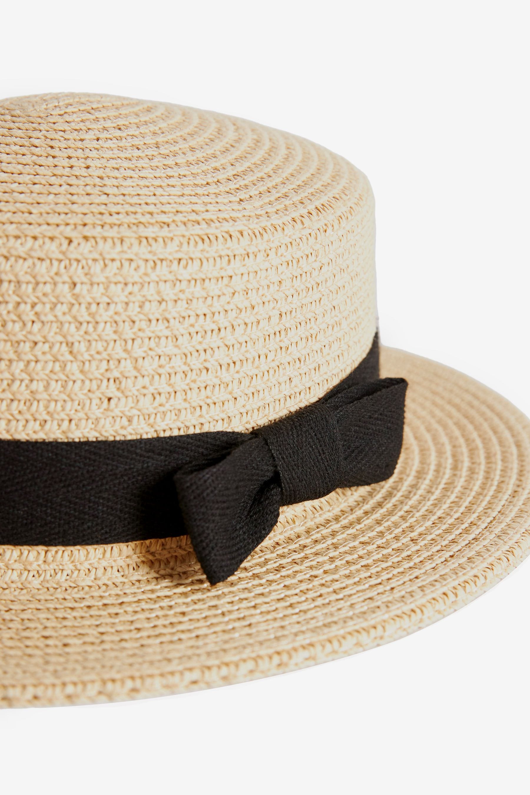 Natural Straw Boater Hat (3mths-6yrs)