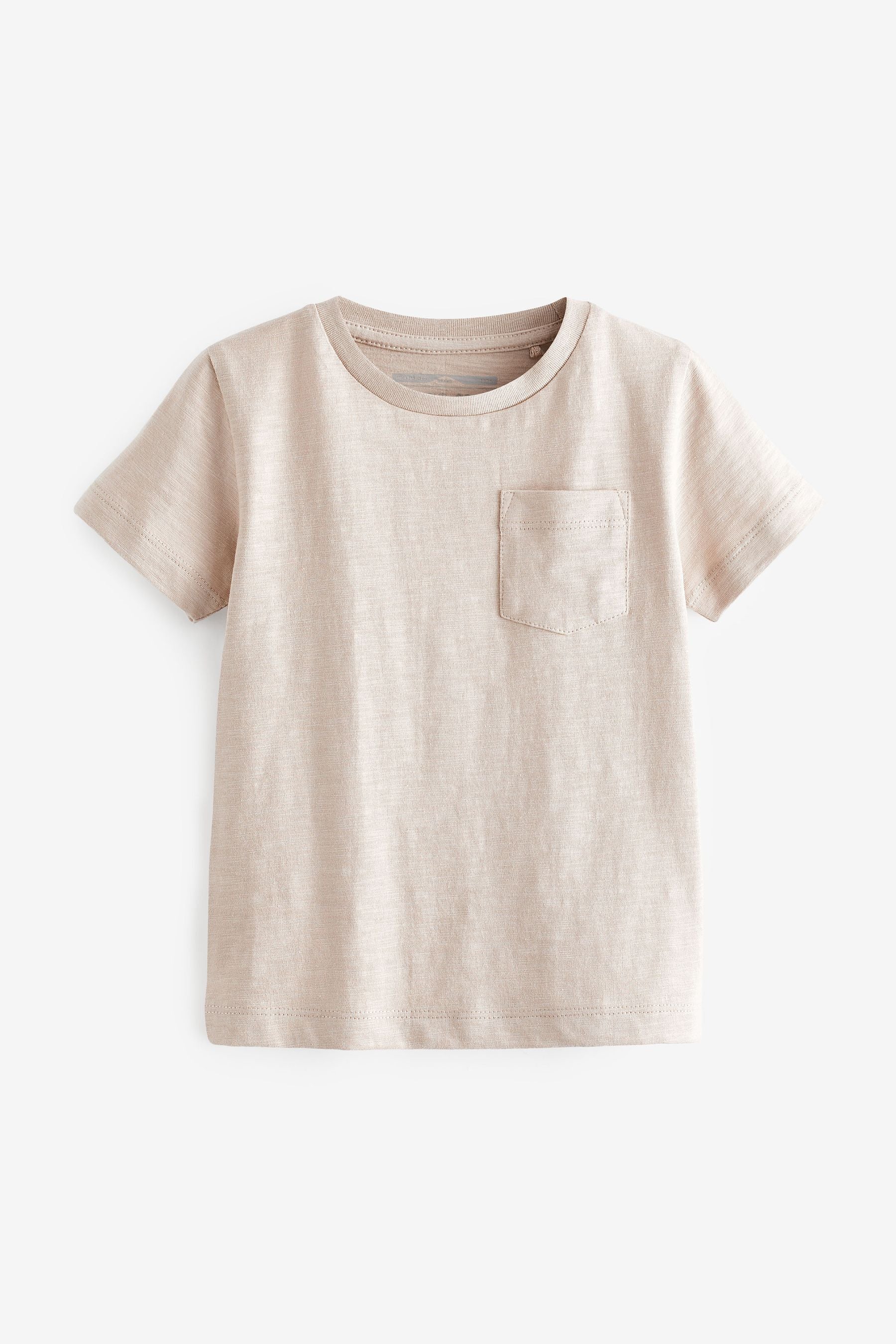 Neutral Short Sleeve Plain T-Shirt (3mths-7yrs)