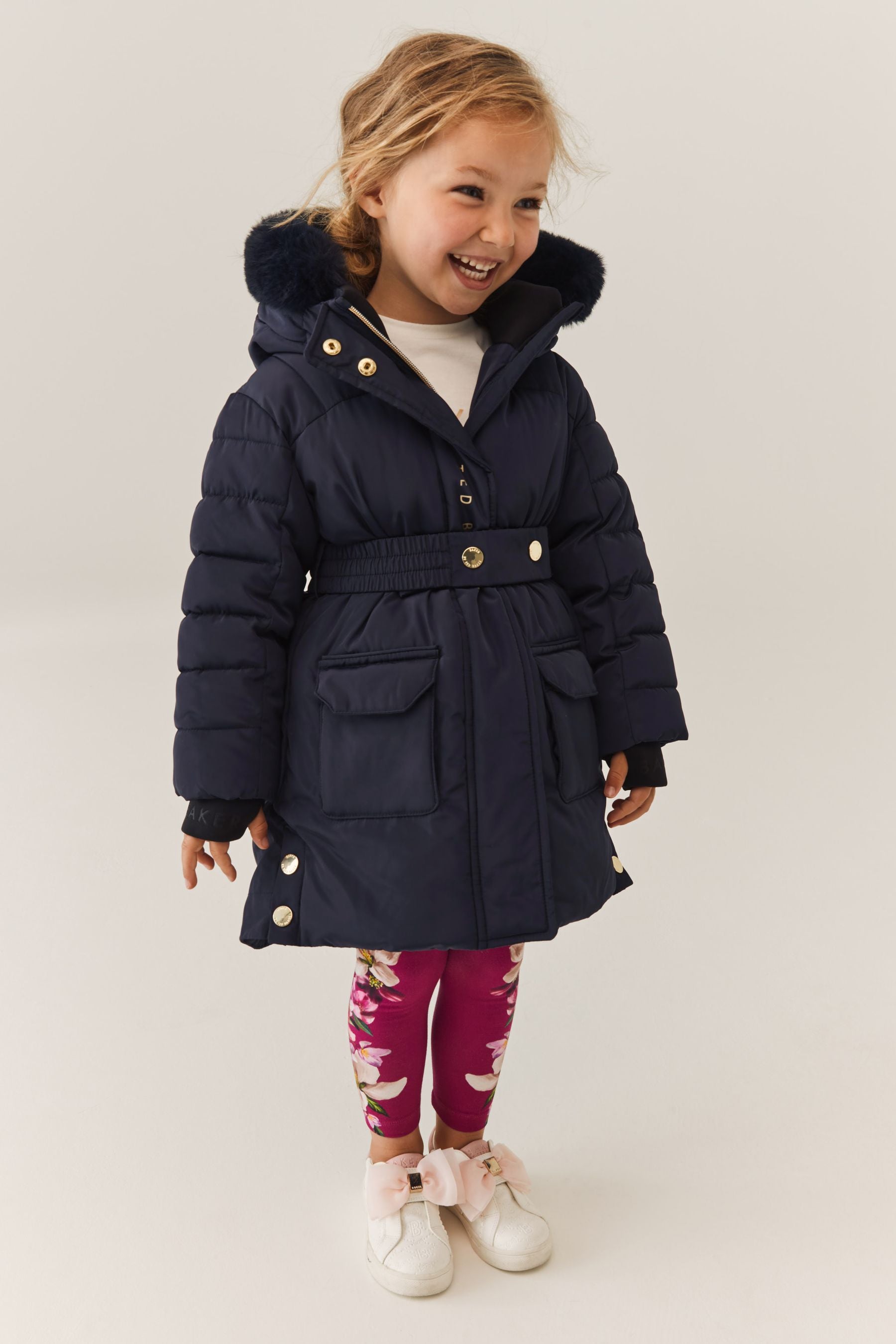 Baker by ted baker store girls navy parka jacket