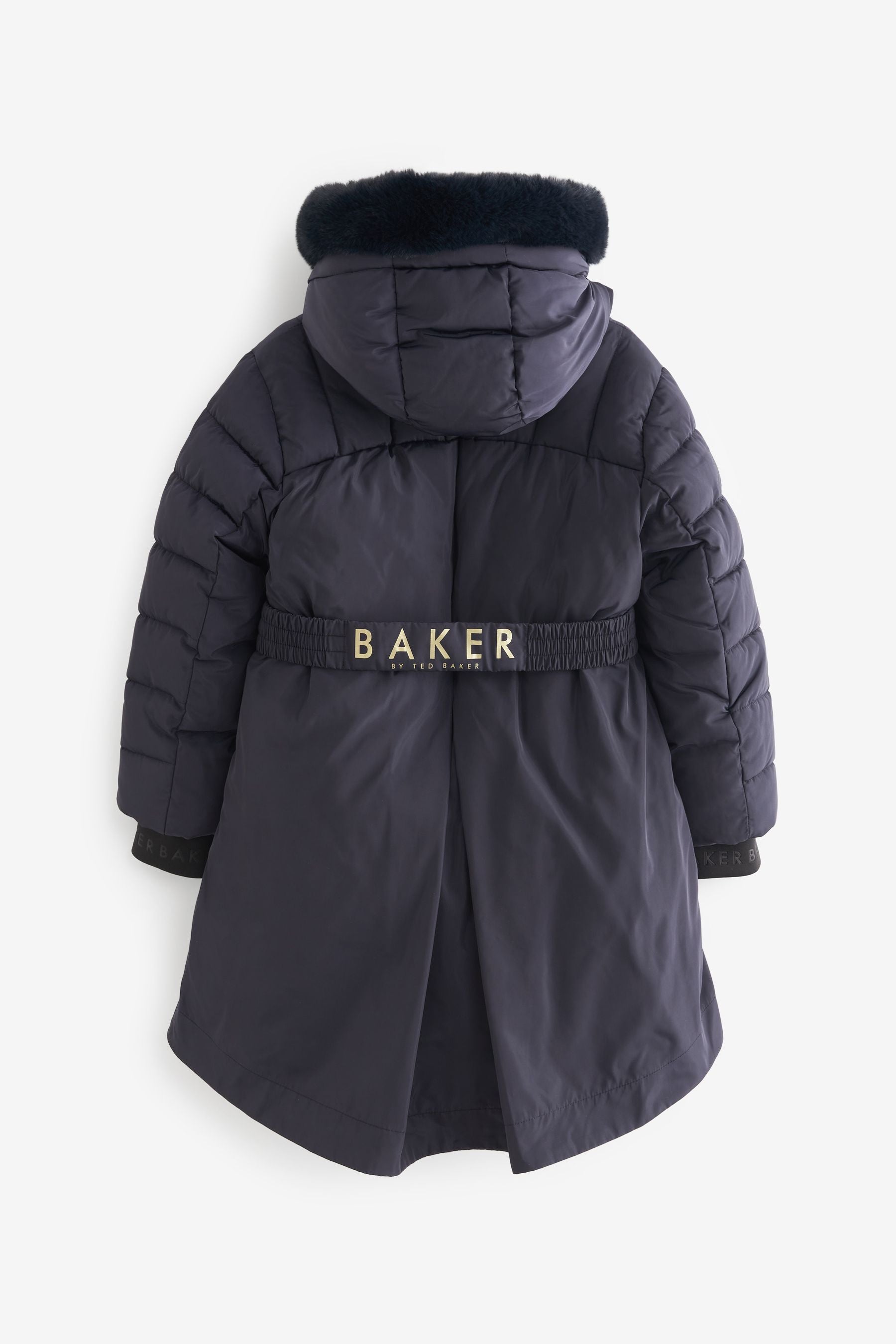 Navy Baker by Ted Baker Shower Resistant Belted Coat