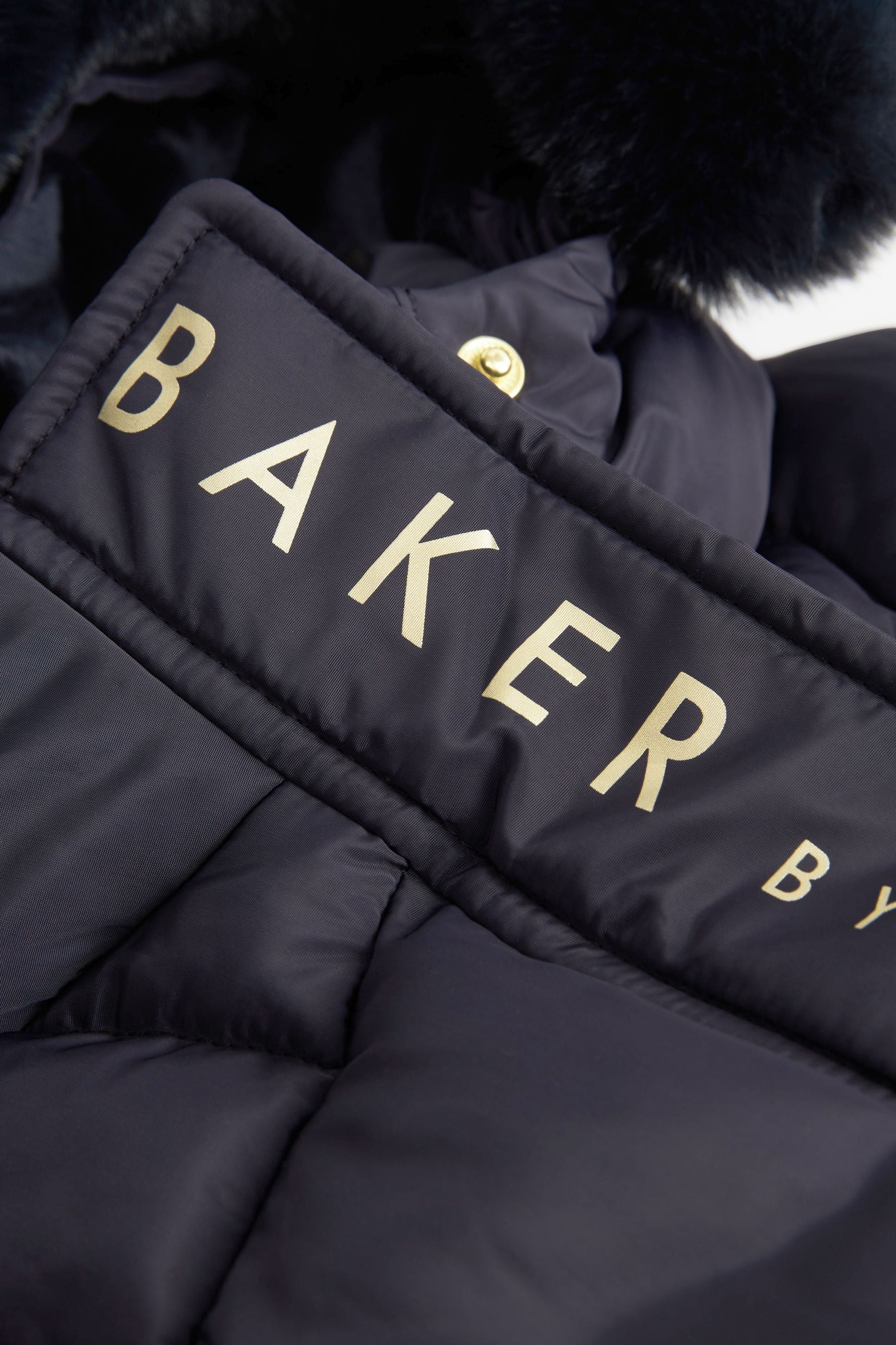 Navy Baker by Ted Baker Shower Resistant Belted Coat