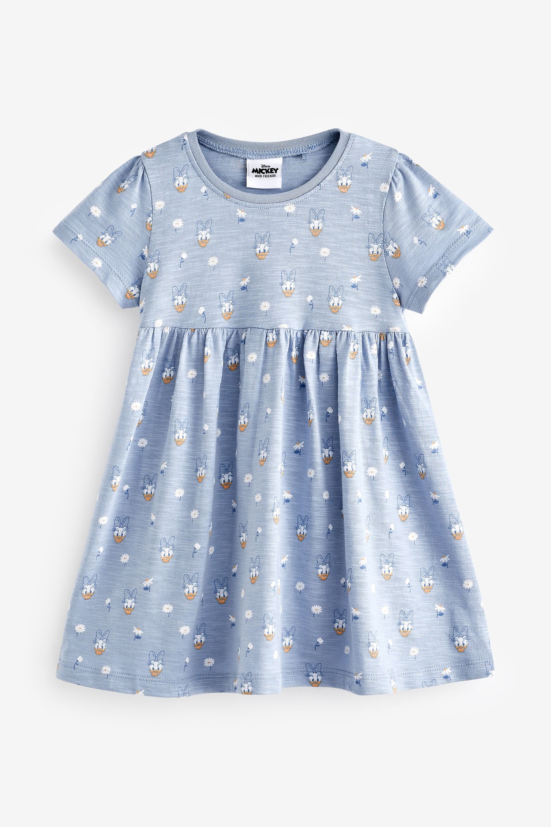 Blue Daisy Duck Short Sleeve Jersey Dress (3mths-7yrs)