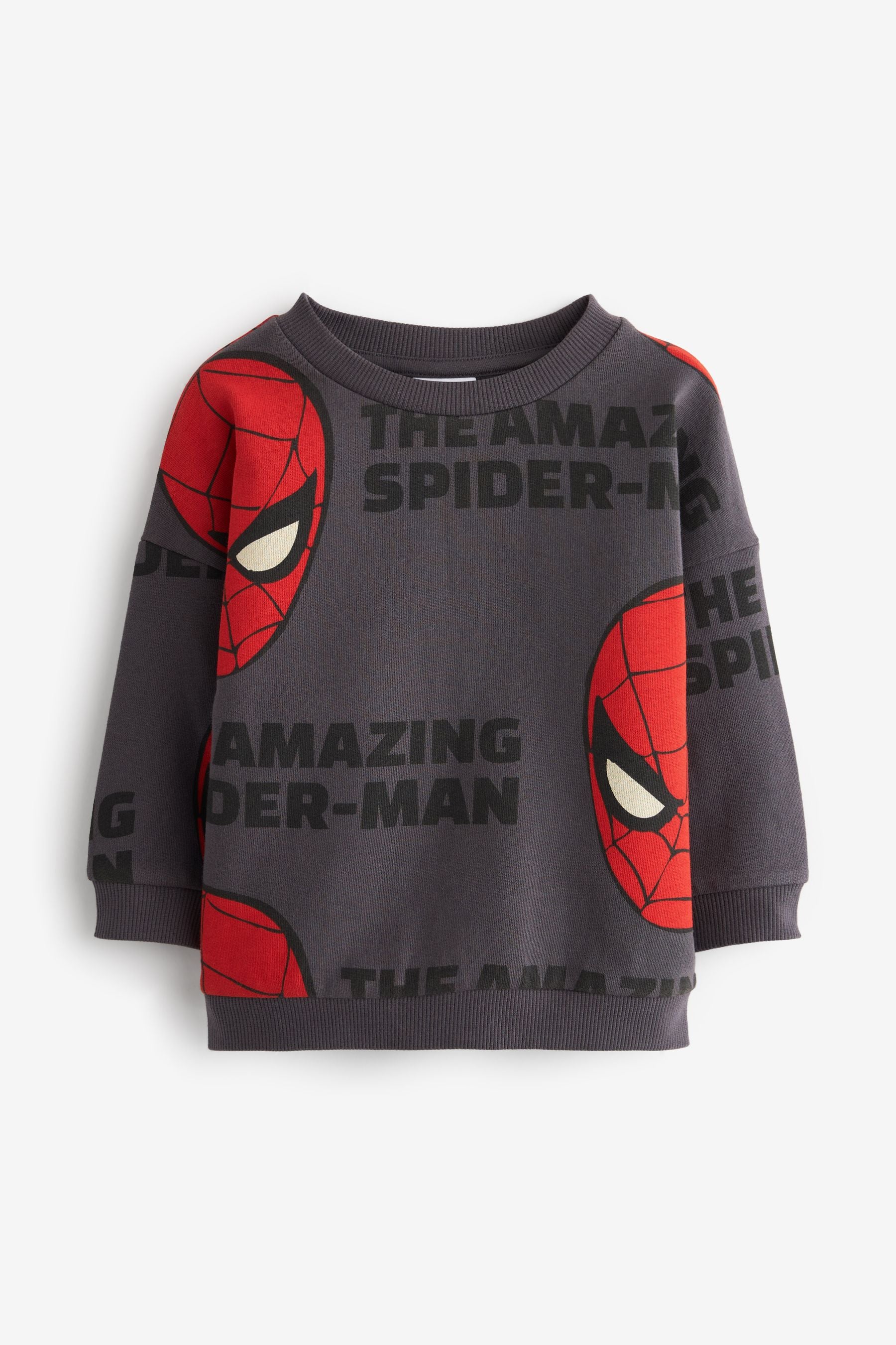 Charcoal Grey Spiderman Long Sleeves Sweatshirt (3mths-8yrs)