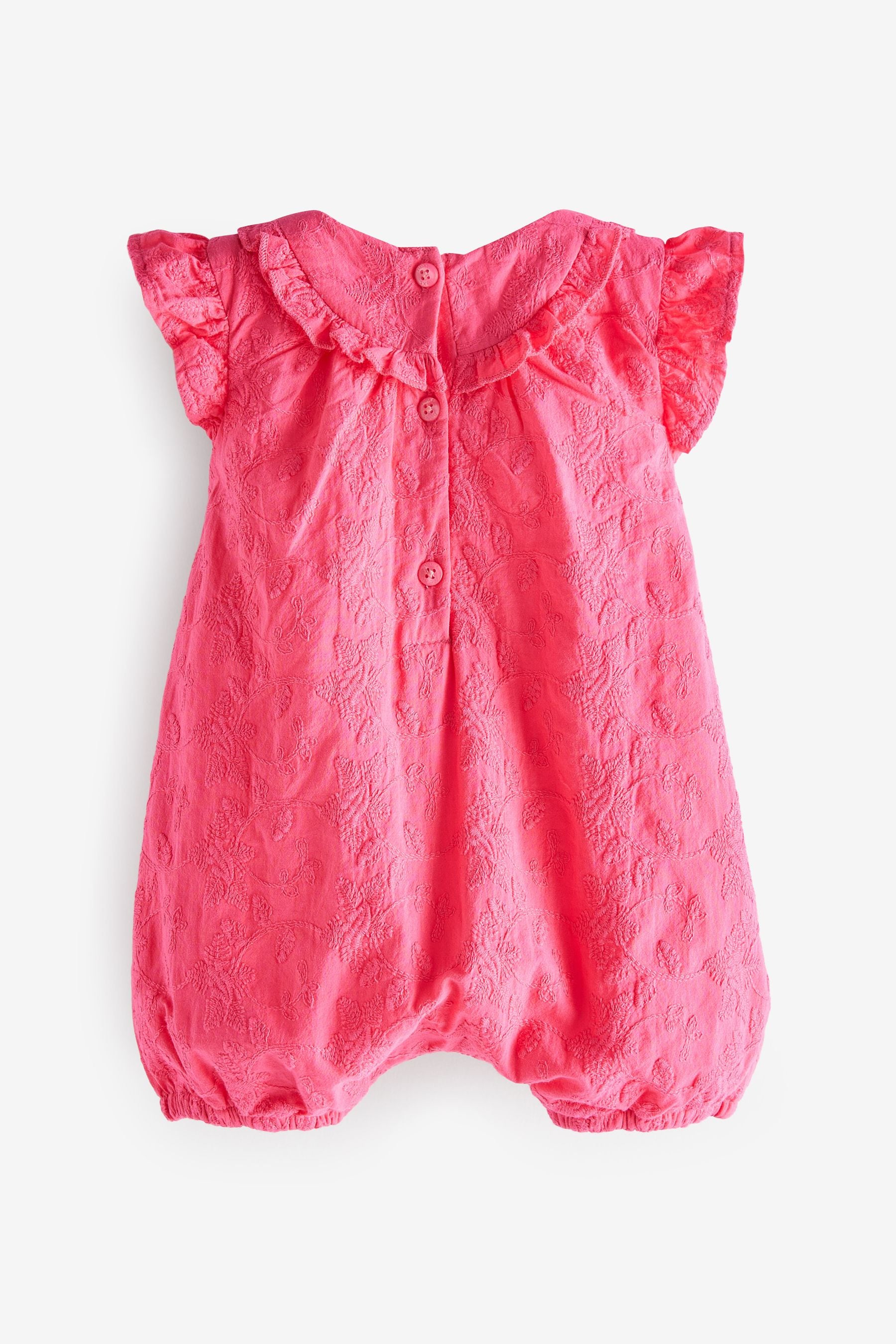 Pink Baby Broiderie Romper (0mths-2yrs)