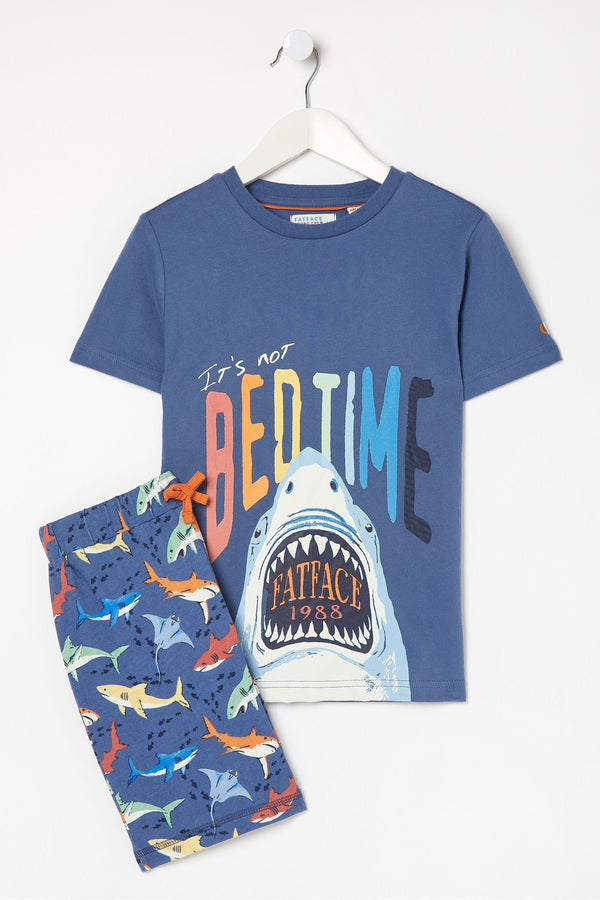 Blue FatFace Blue Shark Bedtime Set